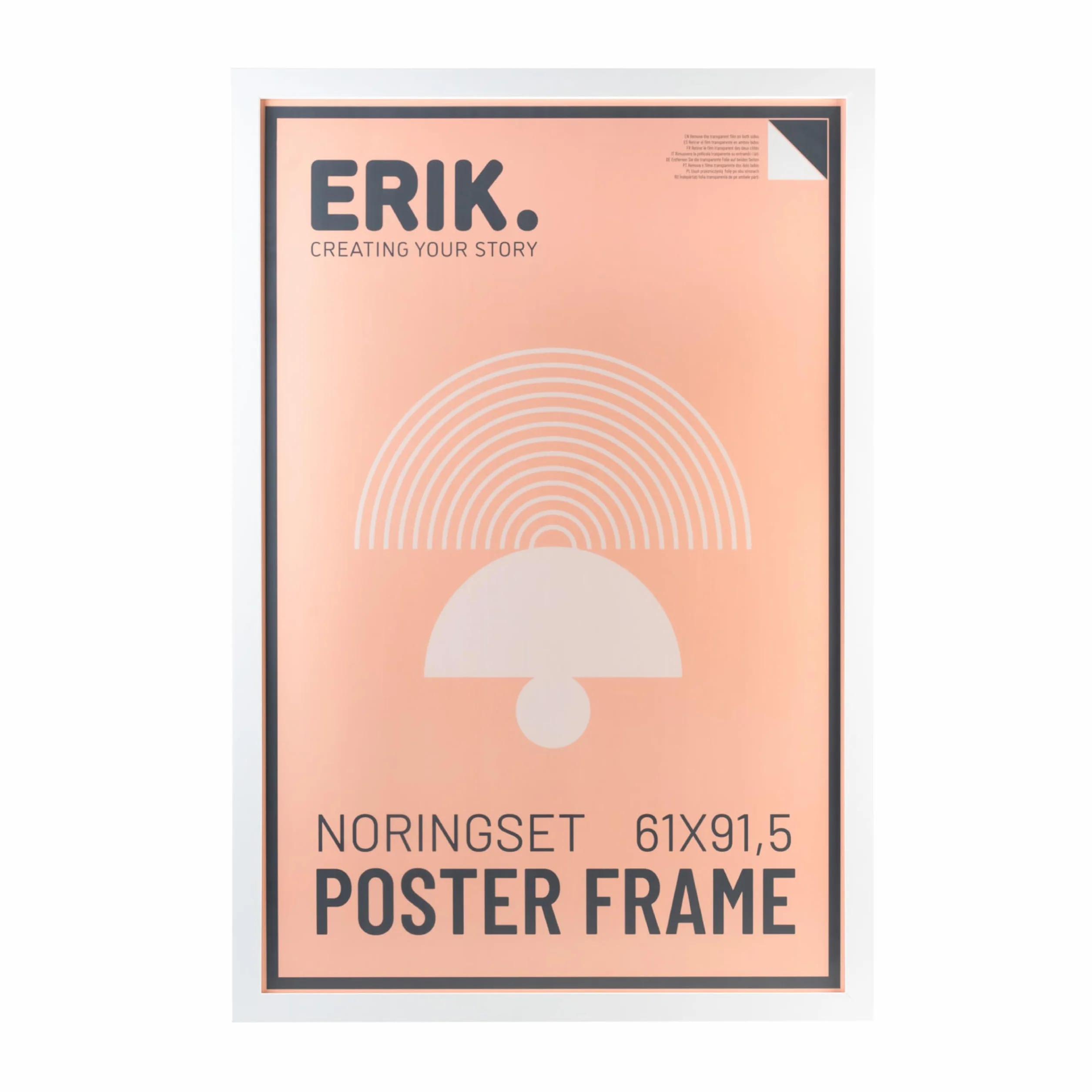 Grupo Erik Poster Frame 61 x 91.5cm - White Photo Frames Wall, Large Picture Frames, Family Photo Frame, Art Wall Decor - New Home Gifts, Home Decor Gifts