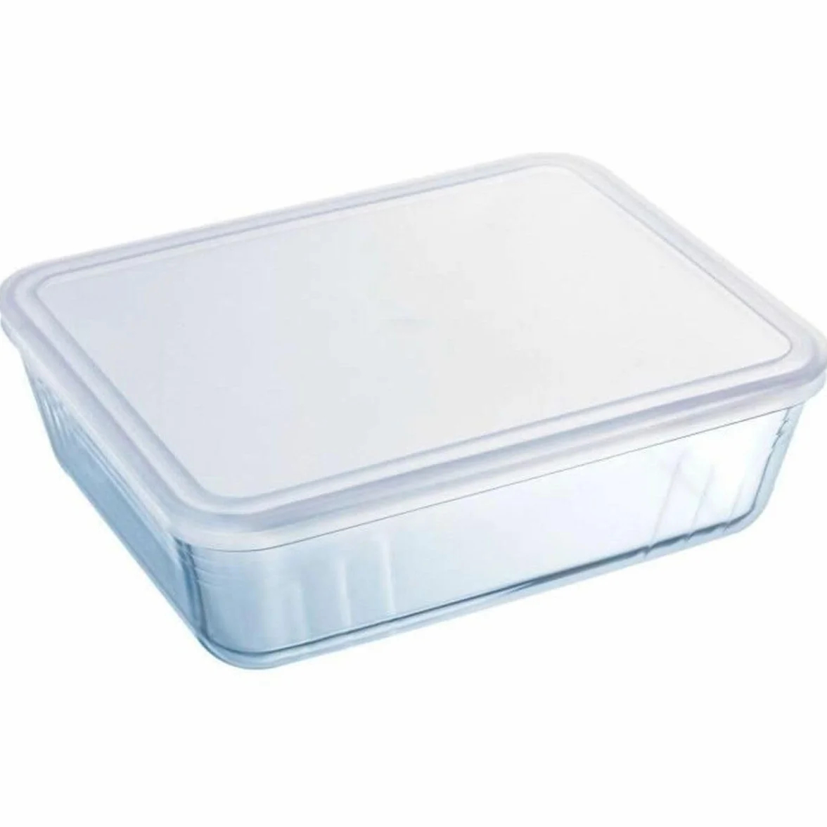 Pyrex 242P000 Cook & Freeze prostokątne naczynie z plastikową pokrywką, szkło, 1,5 litra
