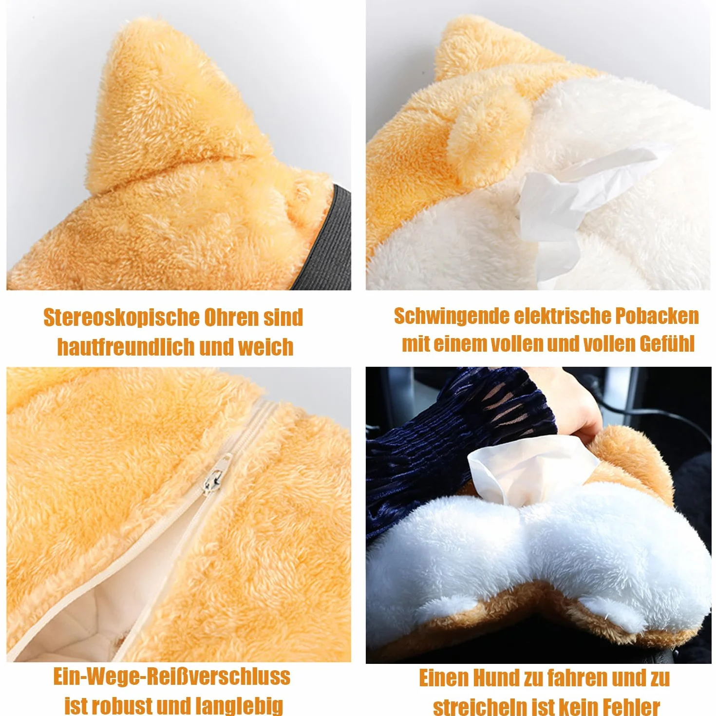 Pluszowy Dozownik Chusteczek Corgi Do Samochodu, Domu, Sypialni - Słodki, Zabawny Pojemnik Na Chusteczki Higieniczne