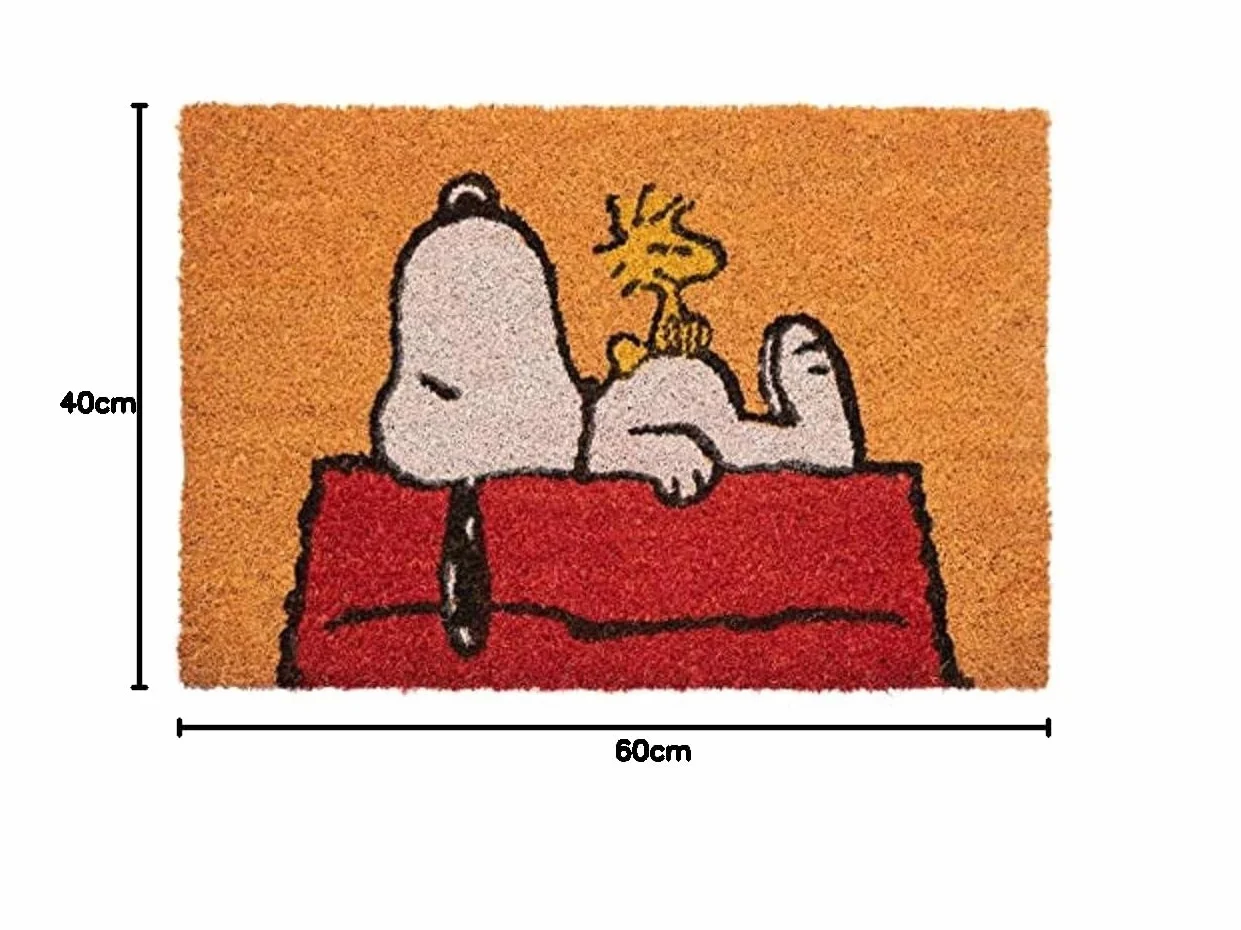 Grupa Erik Mata kokosowa wycieraczka Peanuts Snoopy, mata zatrzymująca brud 40x60 cm