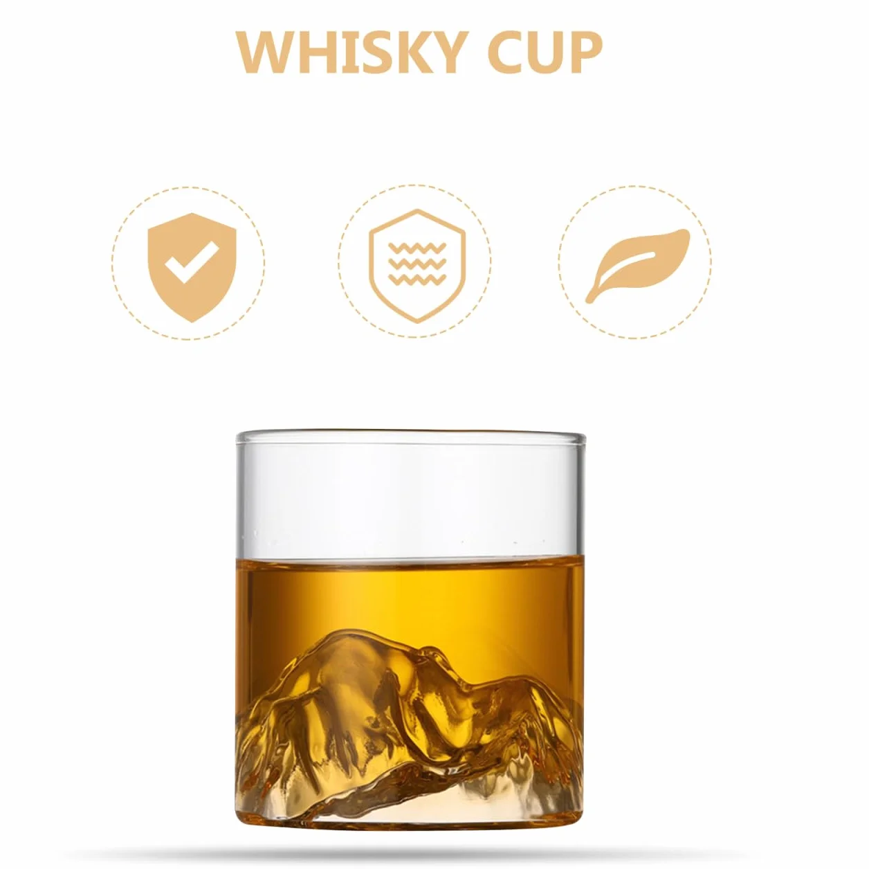 Szklanki do whisky, zestaw 2 szt., w stylu japońskim, płaskie, szklane, 6,76 x 5,5 cm, do whisky, koktajli, biura, baru, jadalni, na prezent dla miłośników whisky
