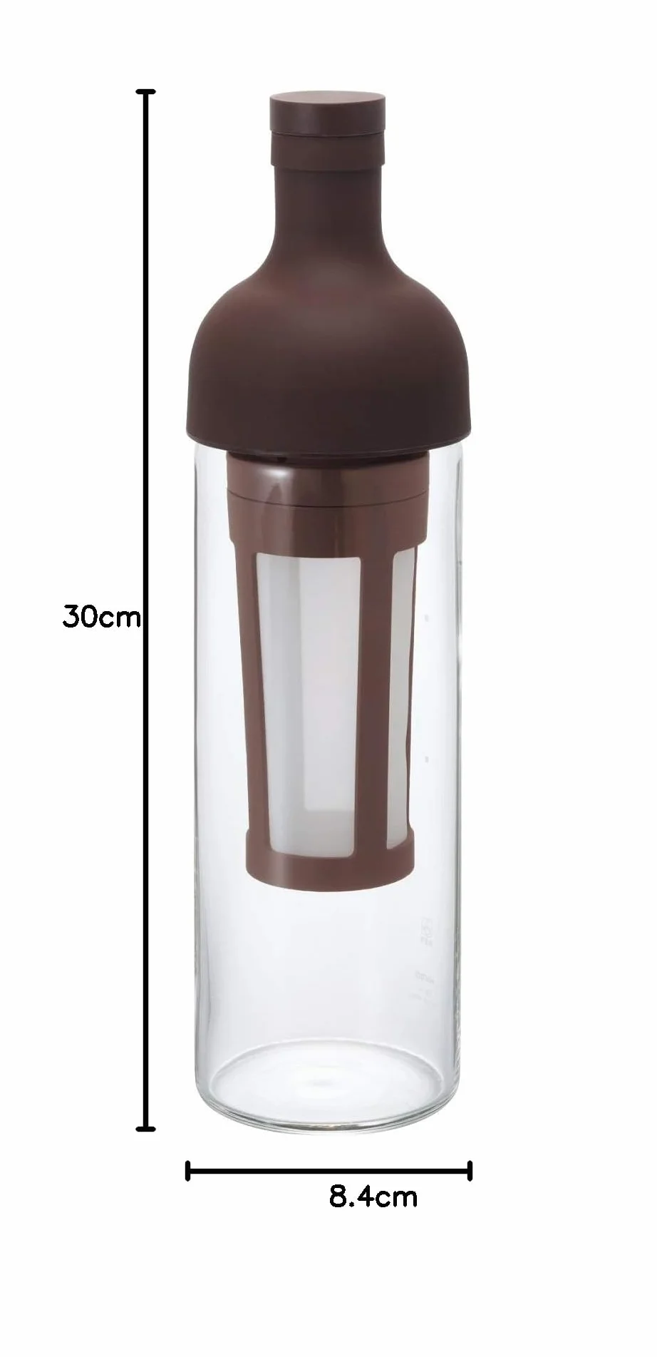 Hario Cold Brew Filtr w Butelce, Guma, Brązowy, 700 mililitrów