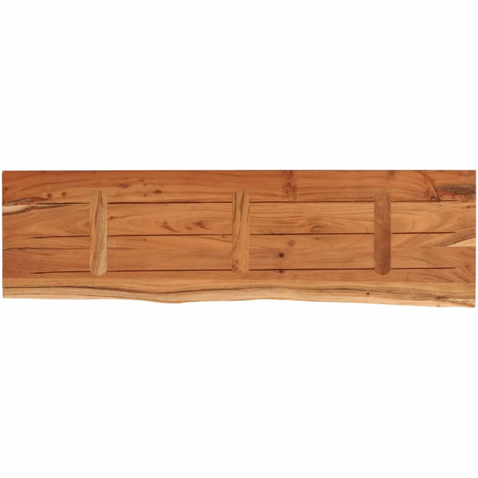 Regał ścienny z litego drewna akacjowego z krawędzią drzewa 100 cm x 30 cm do salonu biura