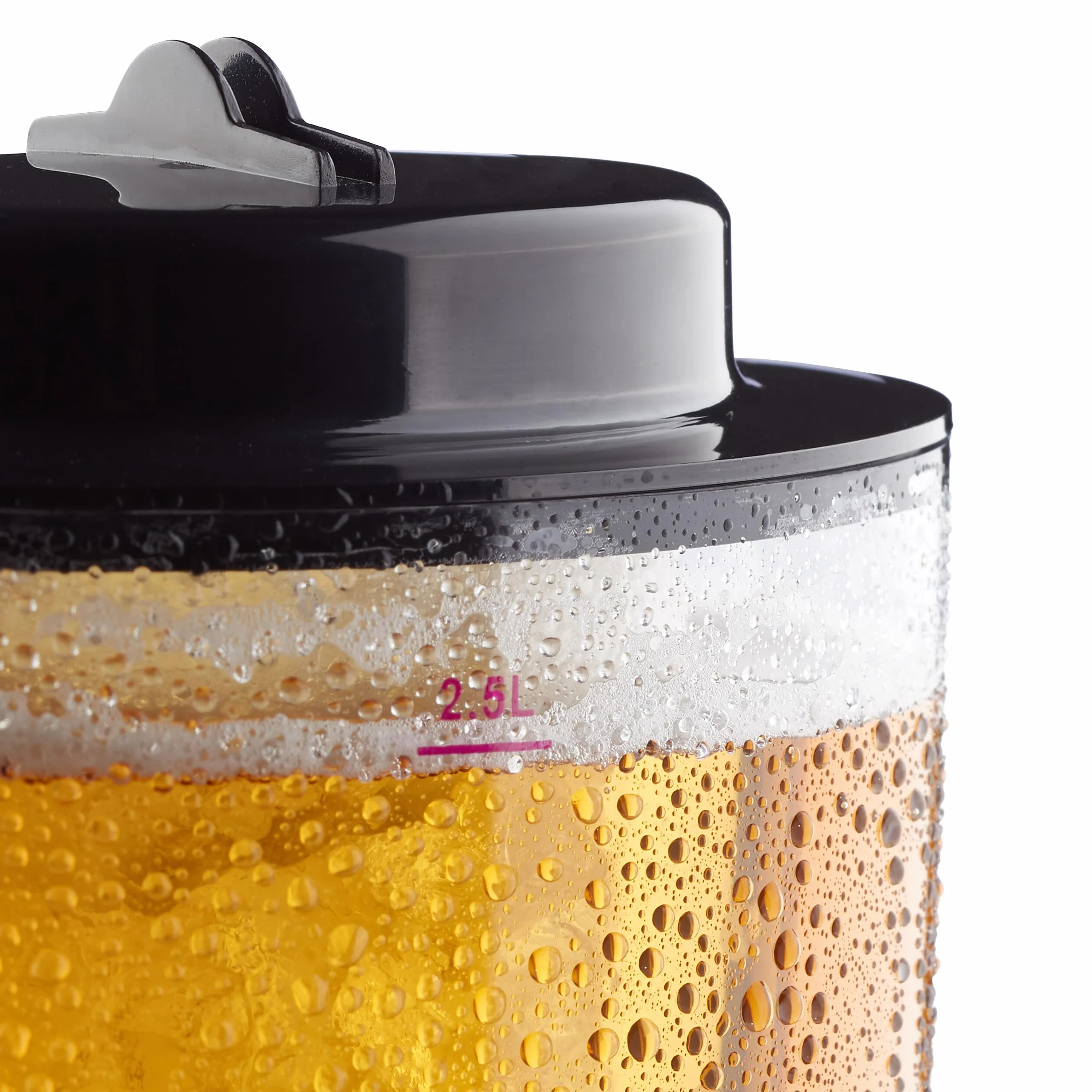 Relaxdays Kolumna piwa 2,5 l z chłodzeniem i kranikiem, dozownik do napojów, tworzywo sztuczne, kolorowy