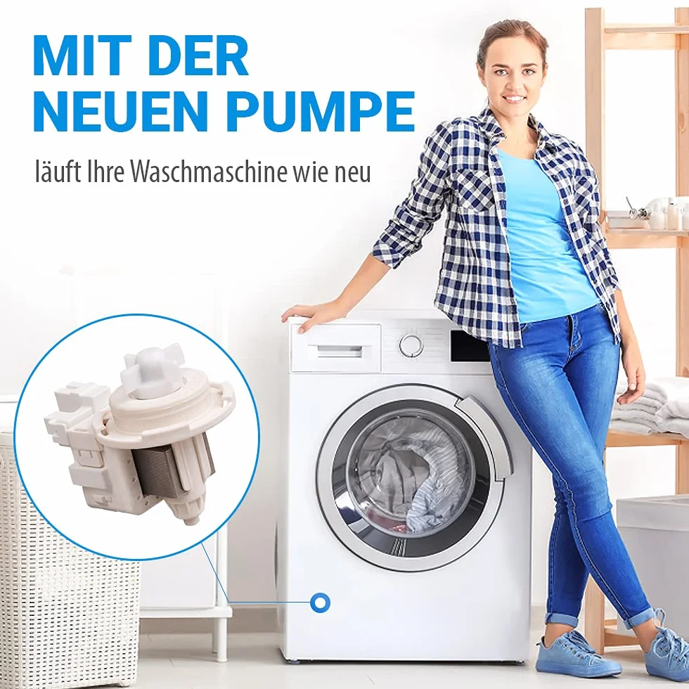 VIOKS Pompa odpływowa 30 W zamiennik do pralki Miеle 06239563 06239564 05012772 - pompa magnetyczna z zamknięciem bagnetowym do silnika pompy, pralko-suszarki