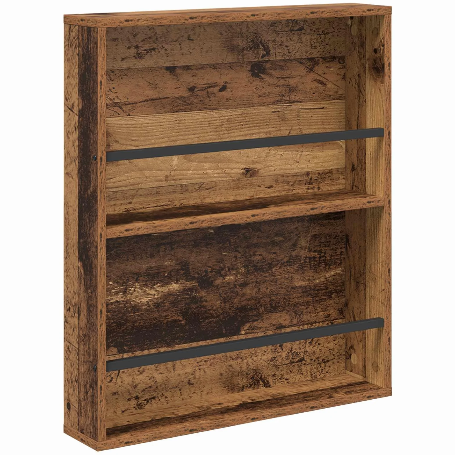 Générique 2-częściowy ścienny stojak na czasopisma inżynieryjne 60x12x70 cm, nowoczesny design regał na czasopisma do salonu lub biura, regulowany schowek ścienny z gładkim wykończeniem
