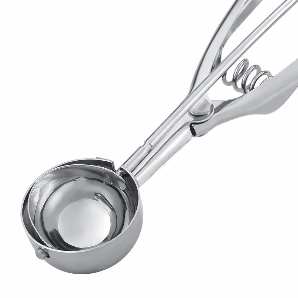 Praktyczna łyżka do lodów ze stali nierdzewnej Gadżety kuchenne do lodów Scoop Trigger (6CM)