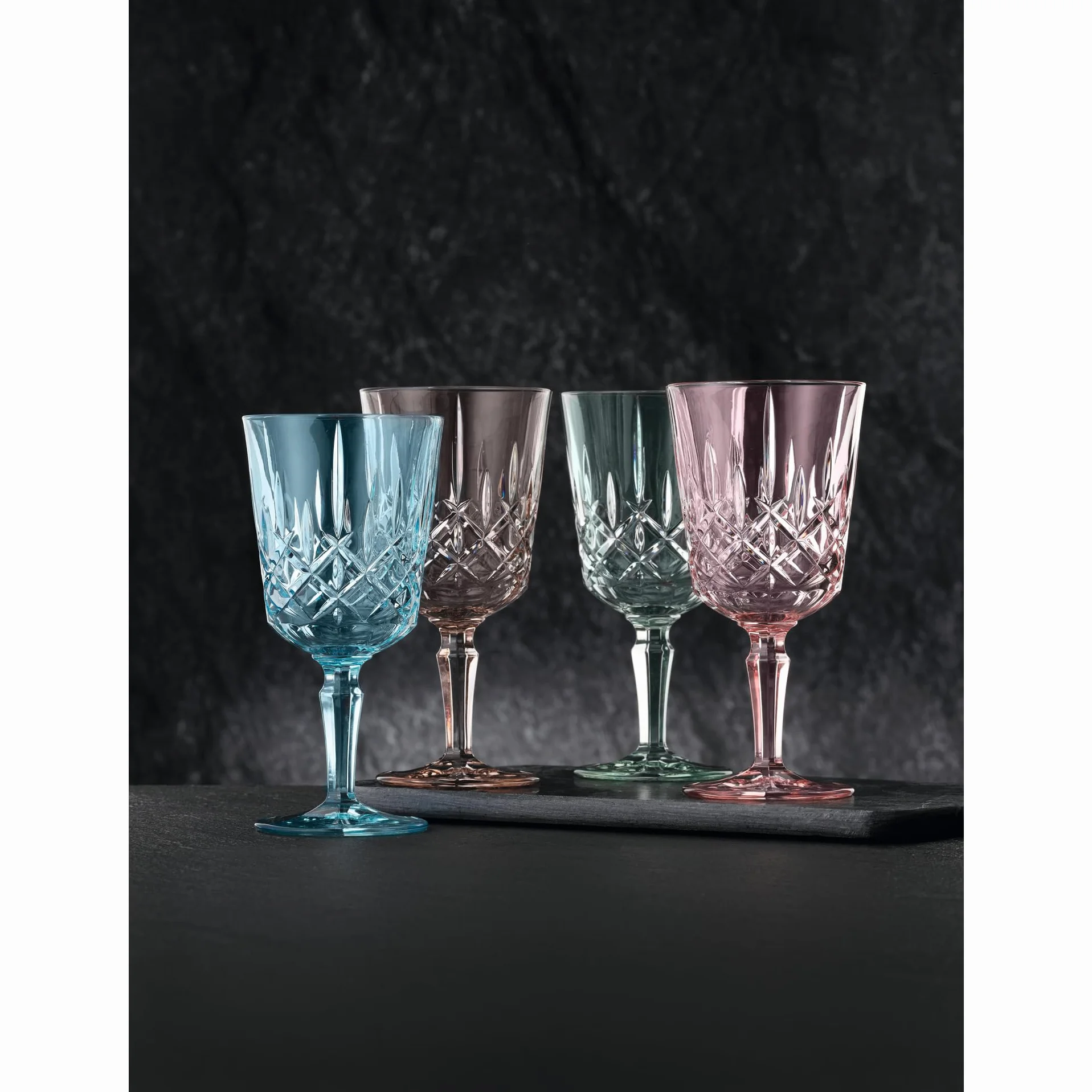 Nachtmann Kieliszki do wina, 2-częściowy zestaw, 355 ml, różowe, Noblesse, 105218, kieliszki do koktajli ze szkła kryształowego, kieliszki do wina, nadają się do mycia w zmywarce
