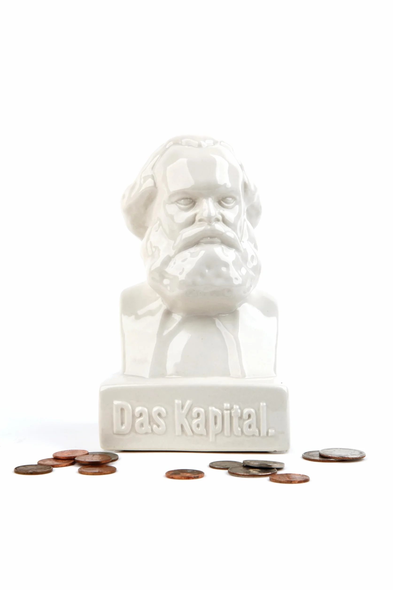 Kikkerland Skarbonka trupia czaszka Karl Marx