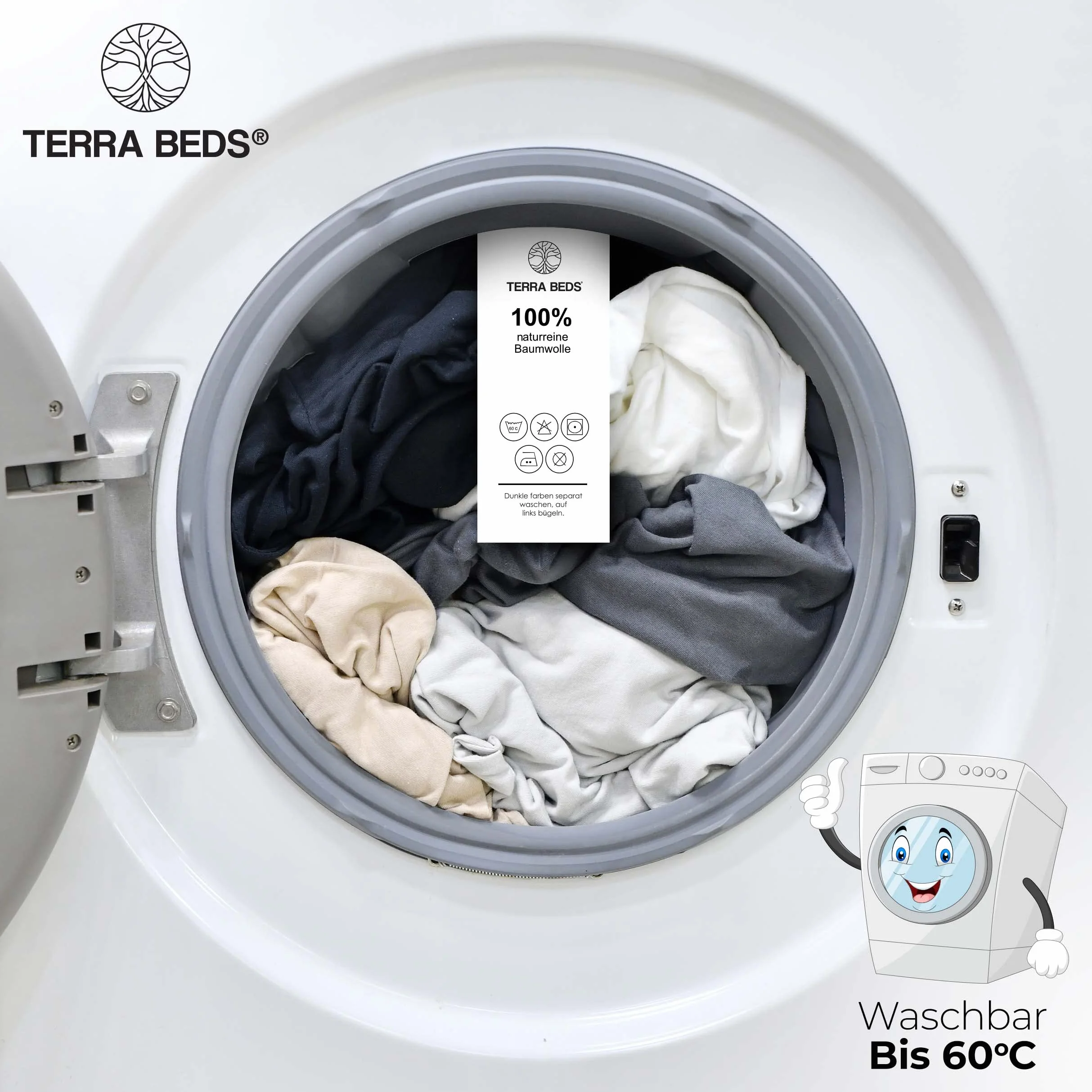 Terra Beds Prześcieradło z Gumką 90x200 cm 100x200 cm 160 g/m2 Oeko-TEX Dżersej