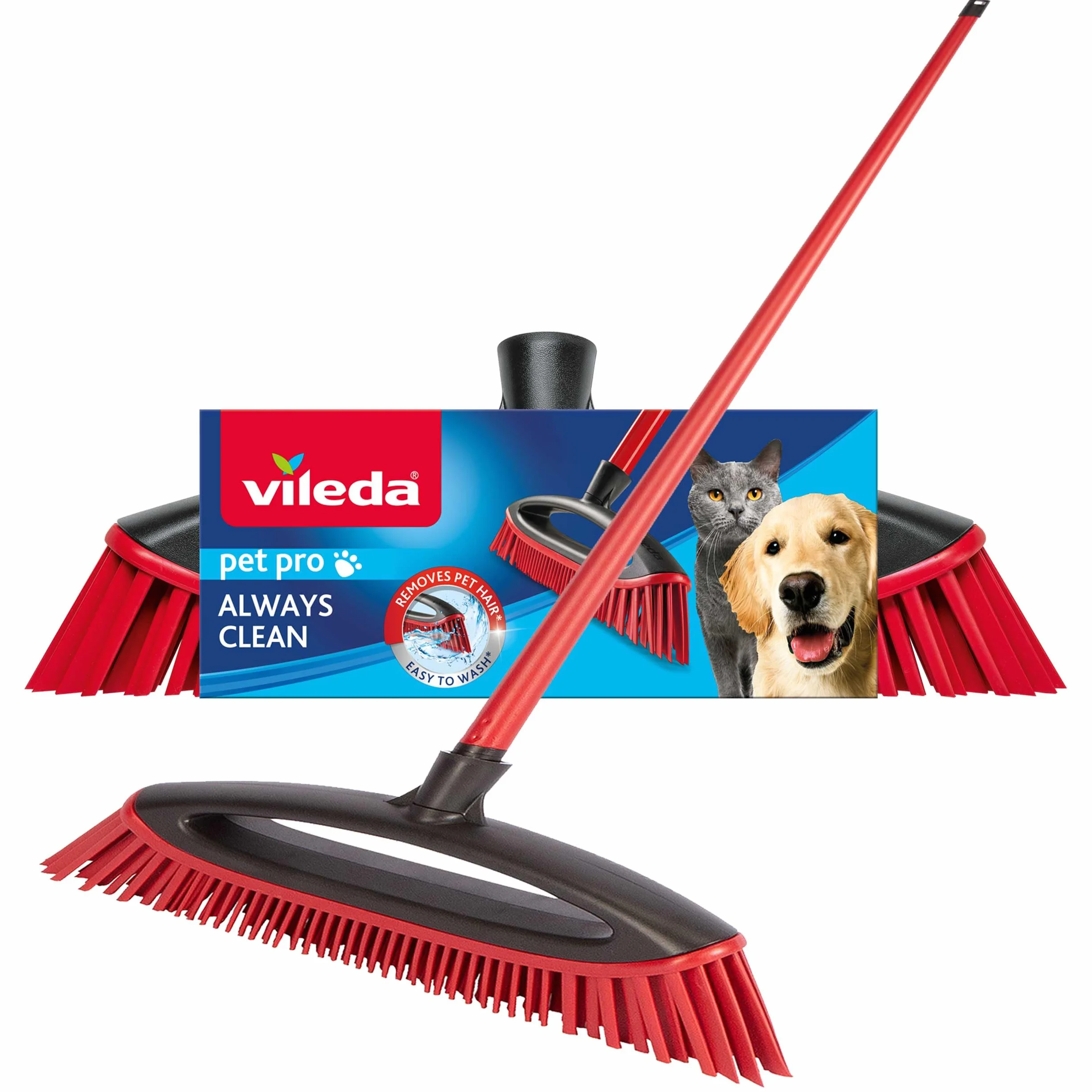 Vileda Pet Pro Szczotka do Zamiatania Sierści i Włosów Always Clean