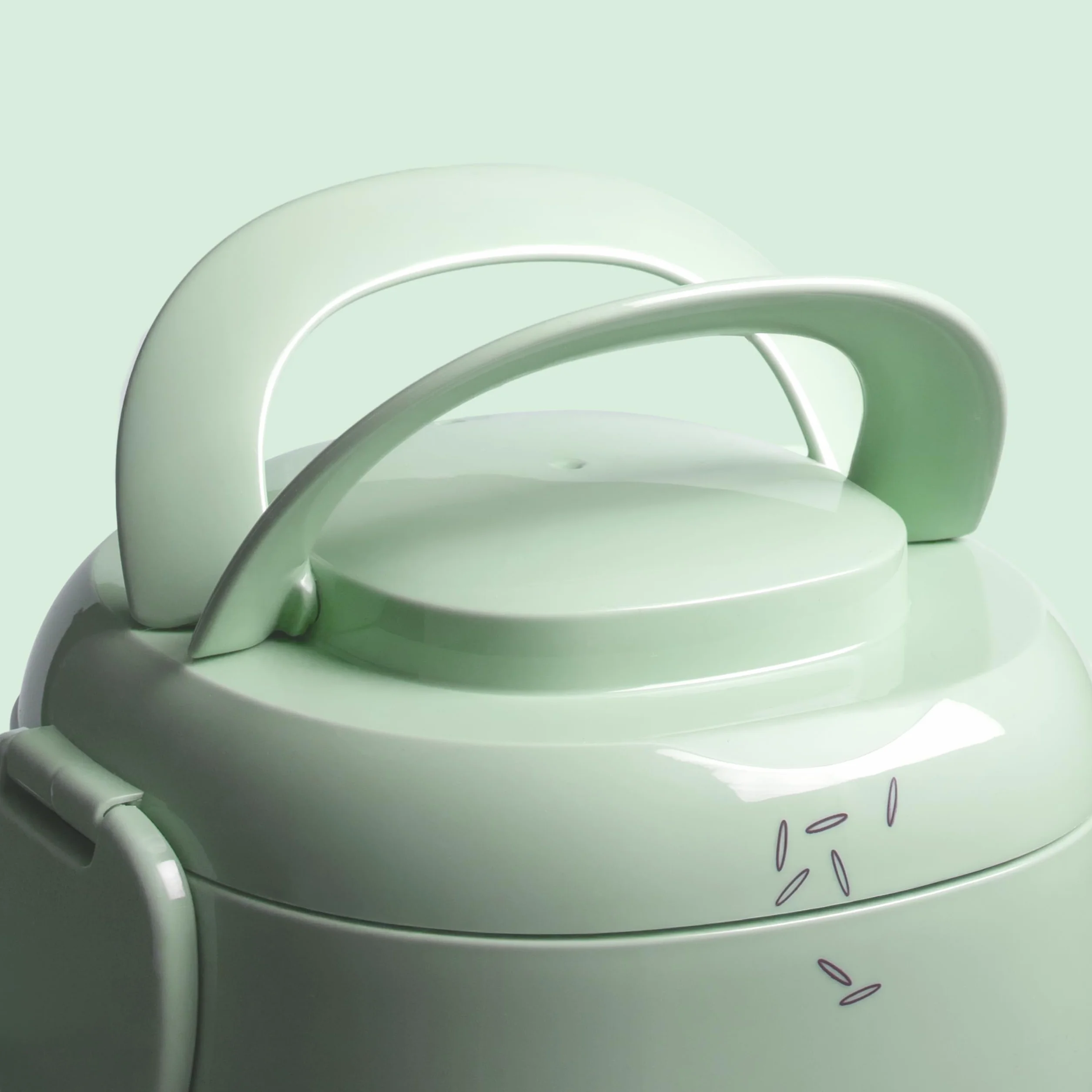 REISHUNGER Mini kuchenka do gotowania ryżu, kolor szałwiowy | 0,3 l – 1 – 2 porcje | powłoka ceramiczna – garnek premium | kompaktowy rozmiar do małych domków i do zabrania w podróż