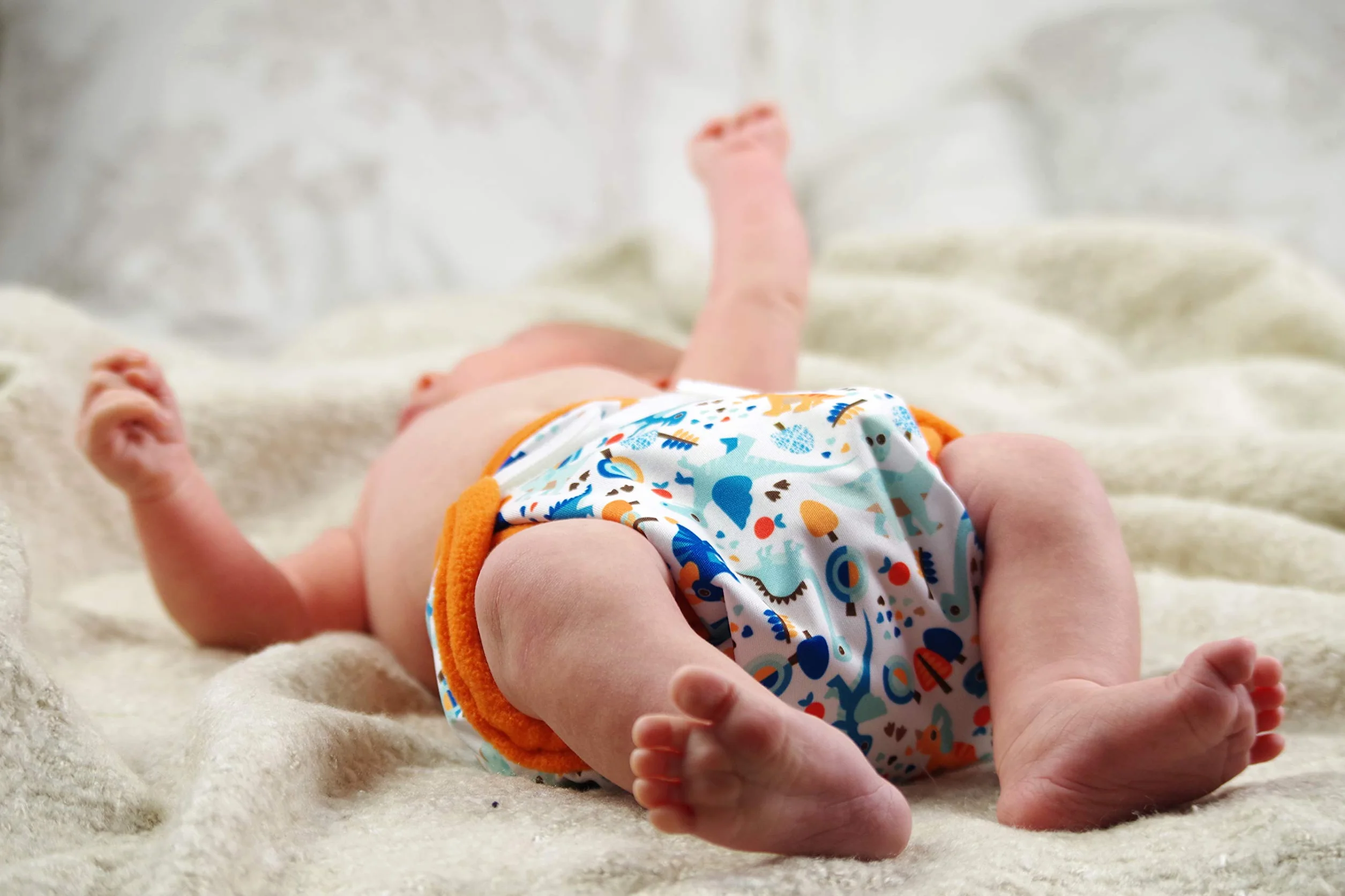 Petit Lulu Narzuta na pieluchy | Noworodek (2-6 kg) | Haczyk i pętelka | zmywalne pieluchy | pieluchy wielokrotnego użytku | Wyprodukowano w Europie (czasy prehistoryczne)