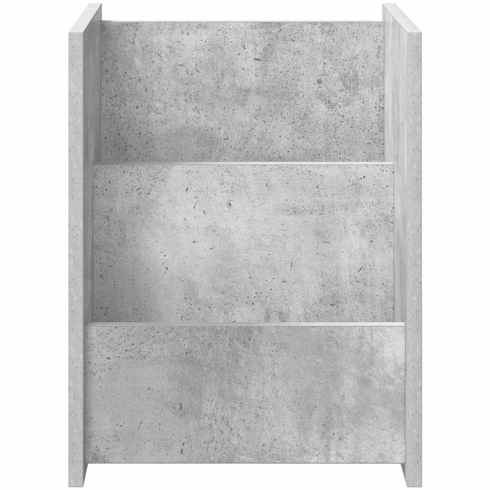 Générique Prostokątny stojak na czasopisma szary beton 35x35x45 cm z drewna inżynieryjnego, półka na czasopisma do przechowywania książek i dokumentów, nowoczesny design do salonu lub biura, montaż