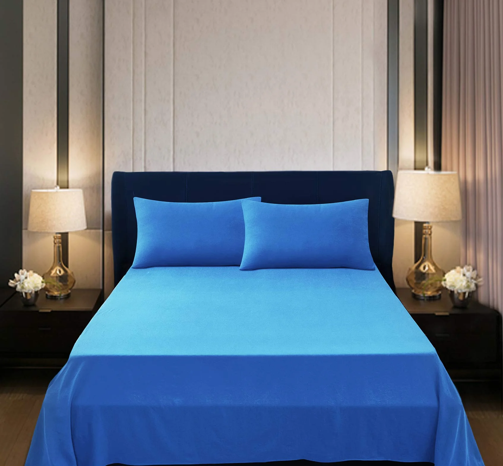 FARFALLAROSSA Zestaw pościeli 100% bawełna prześcieradło z gumką 180x200 cm 2 poszewki 50x80 cm