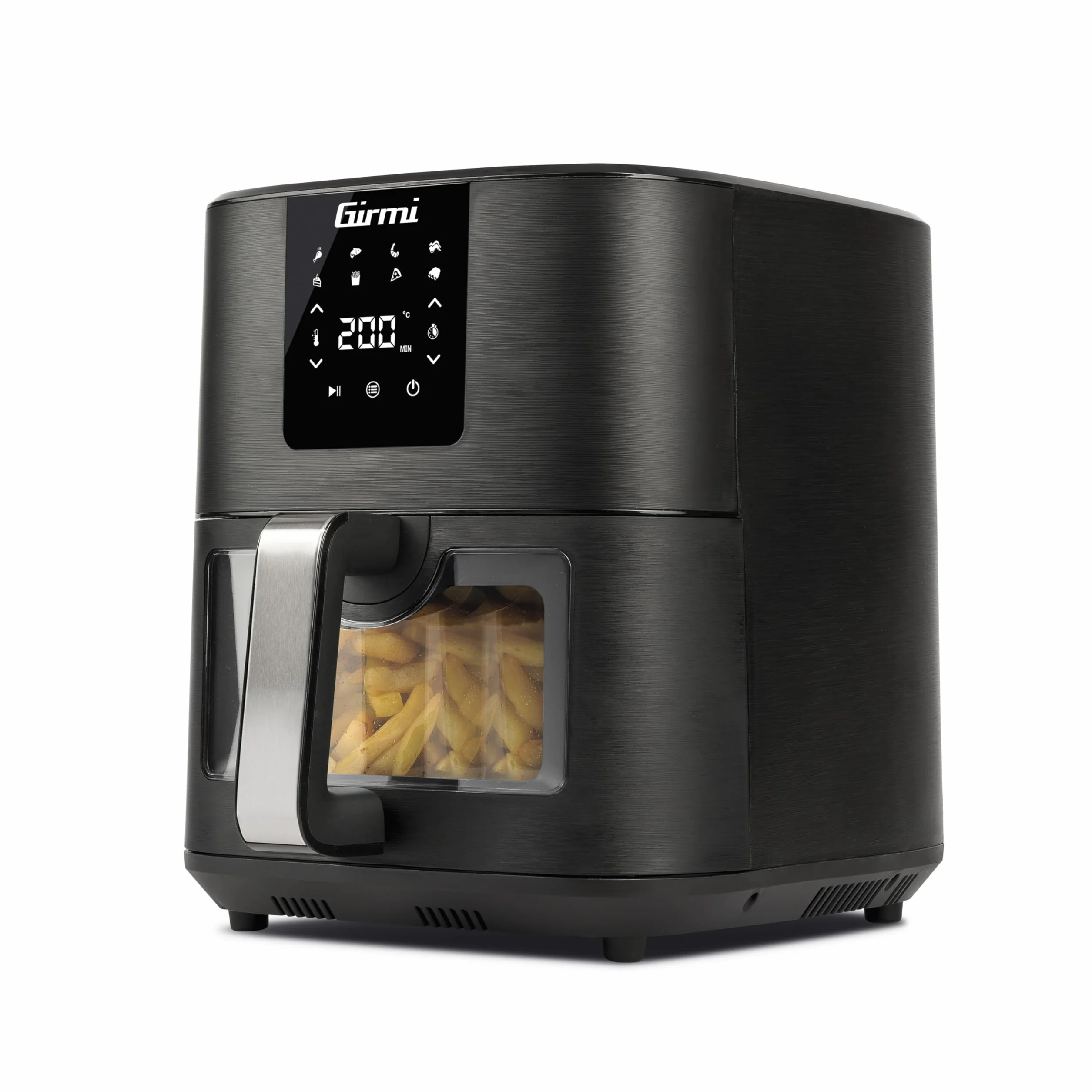 Girmi FG79 Ecofrit 9L frytkownica powietrzna, 1700 W, 9 litrów XXL, 8 programów, wyświetlacz cyfrowy, oświetlenie wewnętrzne, timer, książka kucharska w zestawie
