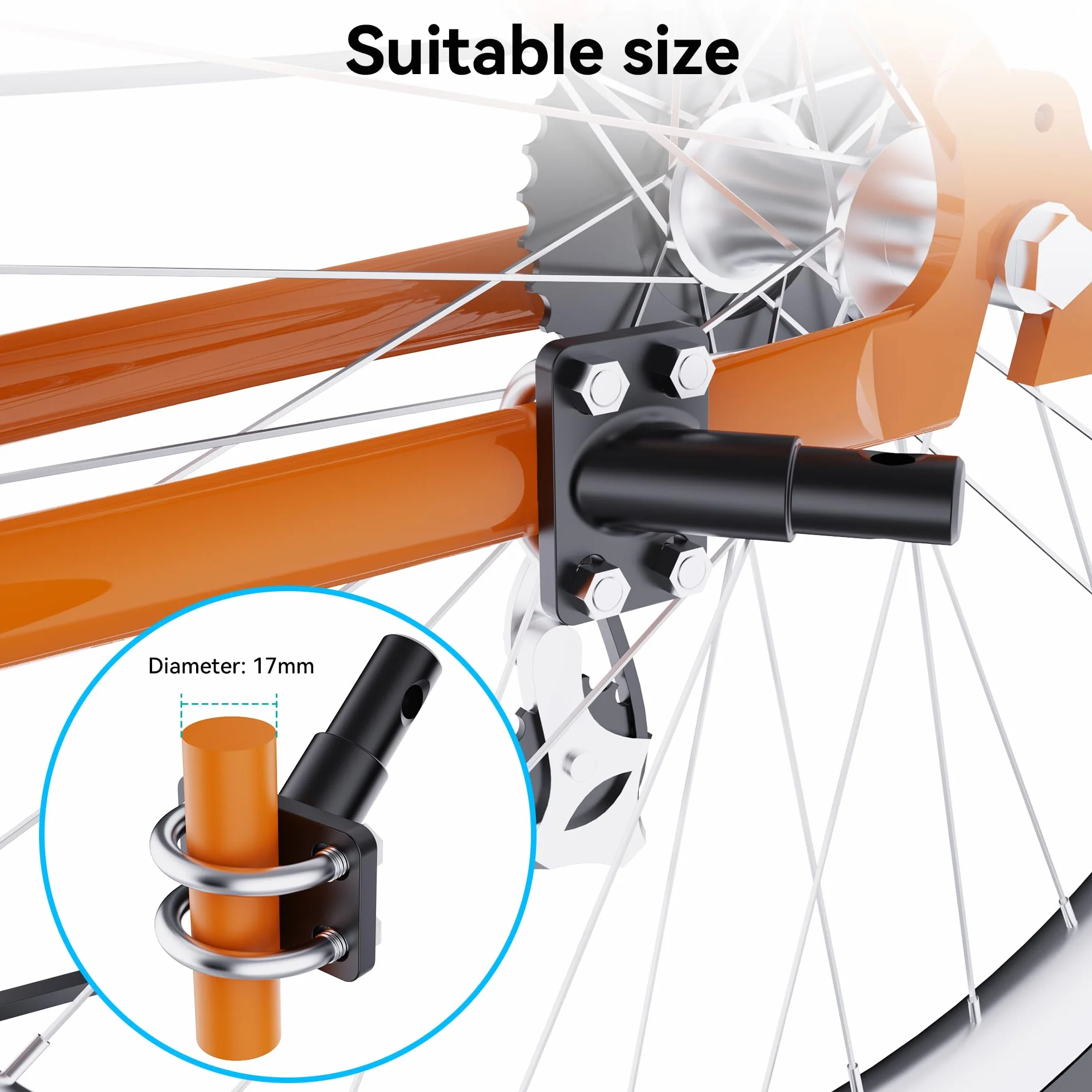 Przyczepka rowerowa, hak holowniczy, adapter, do sprzęgła rowerowego, z trzpieniem zabezpieczającym, przyczepka dla dzieci, dla zwierząt domowych, dzieci