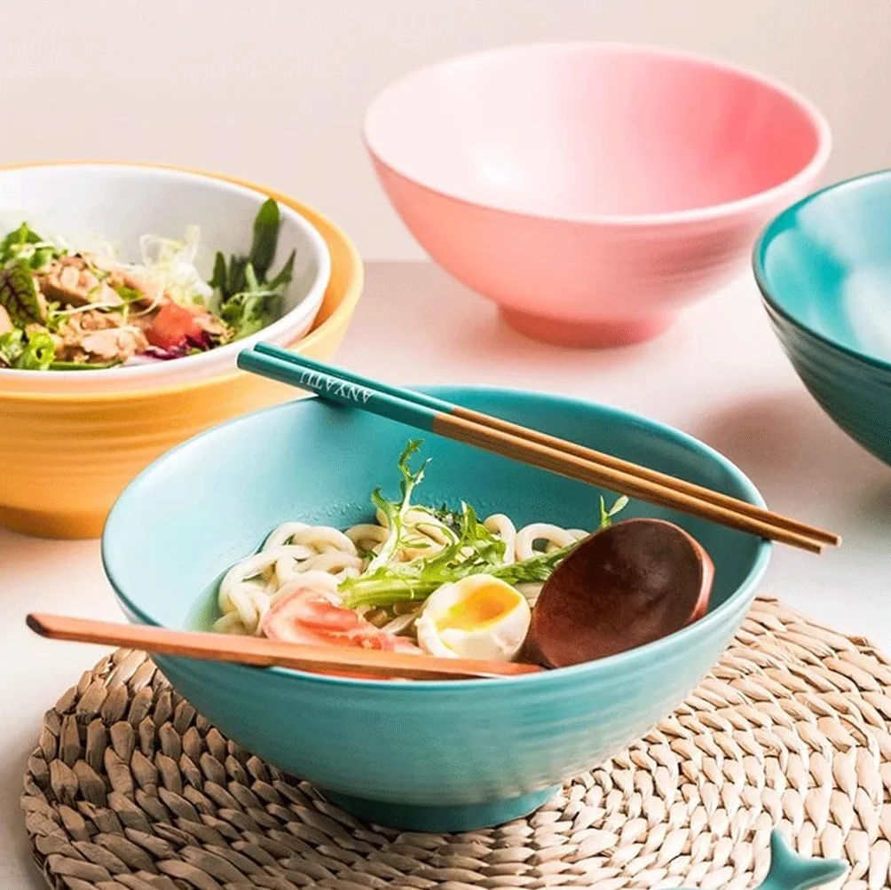 Miski do zupy miska ramen miska na makaron ceramiczna kreatywna duża miska do zupy domowa miska sałatkowa miska ceramiczna duża miska miski obiadowe (2)