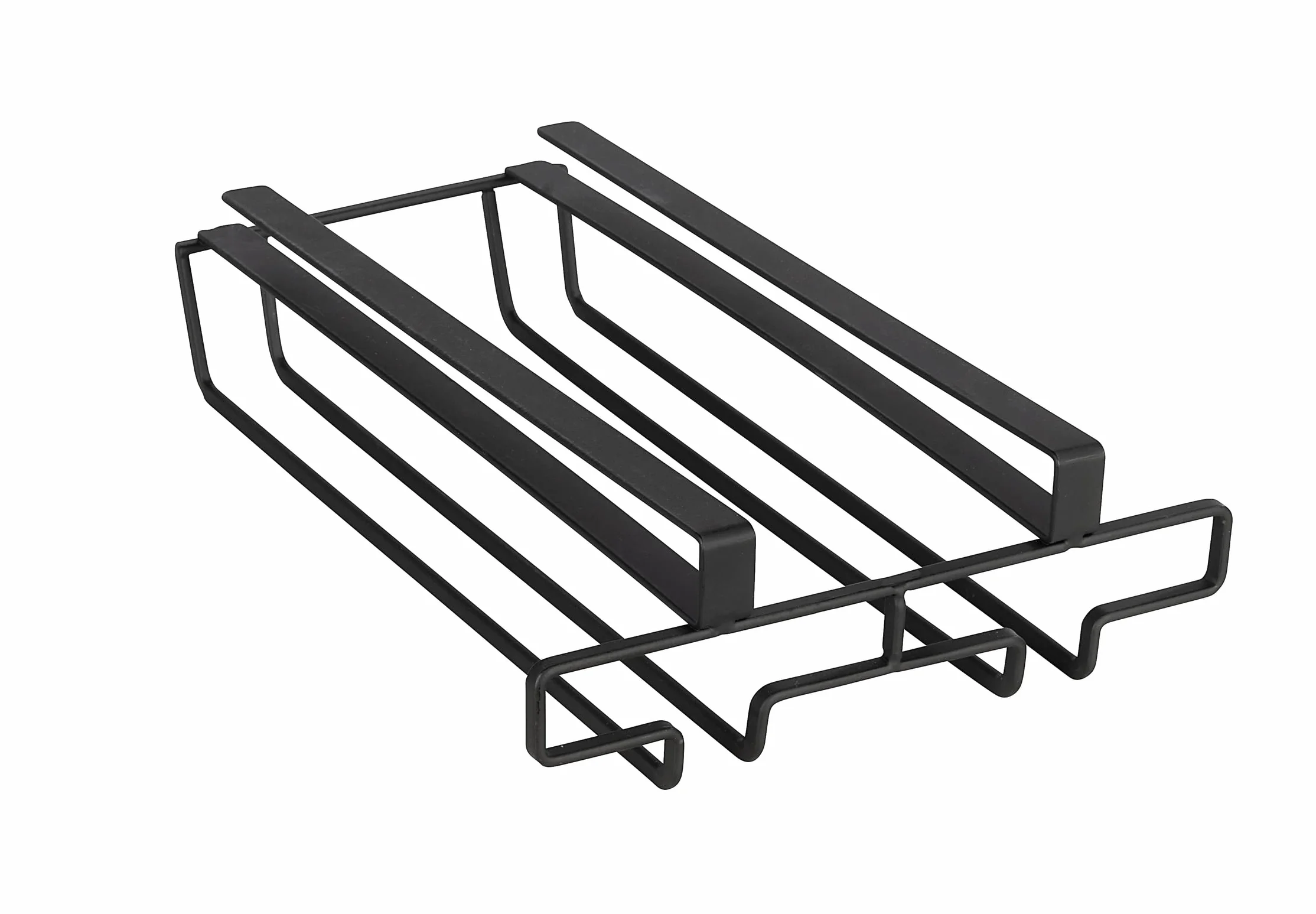 WENKO Uchwyt podpółkowy do szafki kuchennej, na 6 Kieliszków, metal, 20 x 7 x 28 cm, czarny
