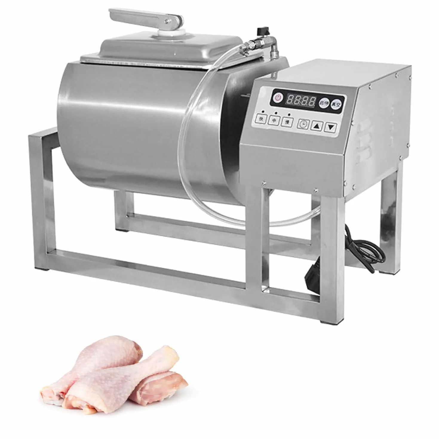 Elektryczna Marynarka Bębnowa Do Mięsa,18 L/36 Lb Marynowania Próżniowego Z Dwukierunkowym Obrotem I 3 Ustawieniami Prędkości,Szybkie Wchłanianie Aromatu Kurczaka,Wołowiny