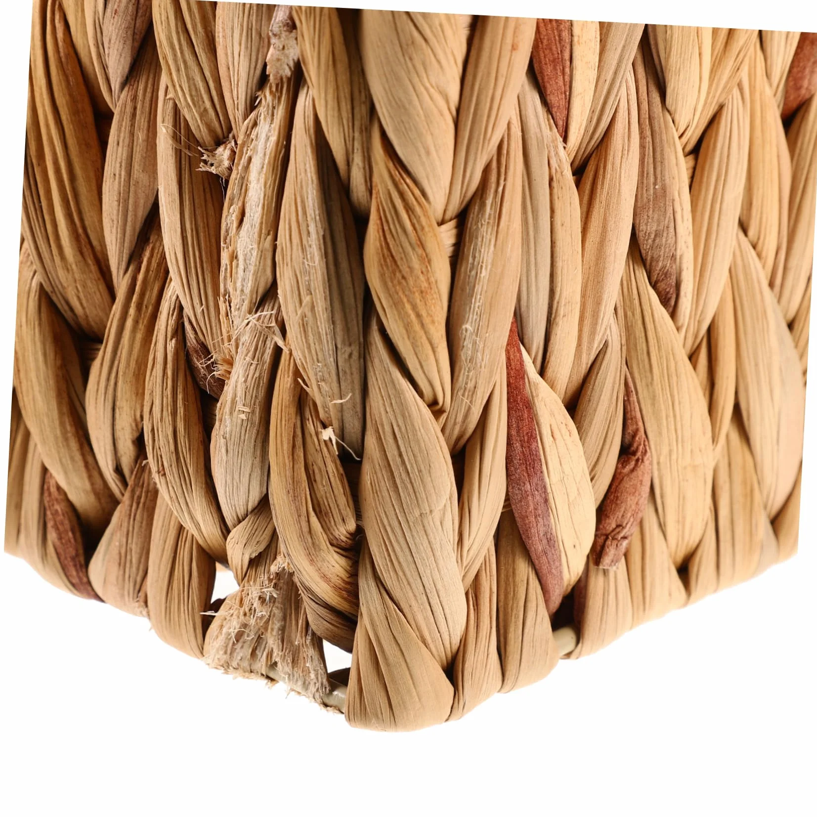 CHILDWEET Koszyk Wykonany z Trawy Wodnej Naturalny Koszyk Woven Do Przechowywania Dekoracyjny Organizer Do Zabawek i Biura