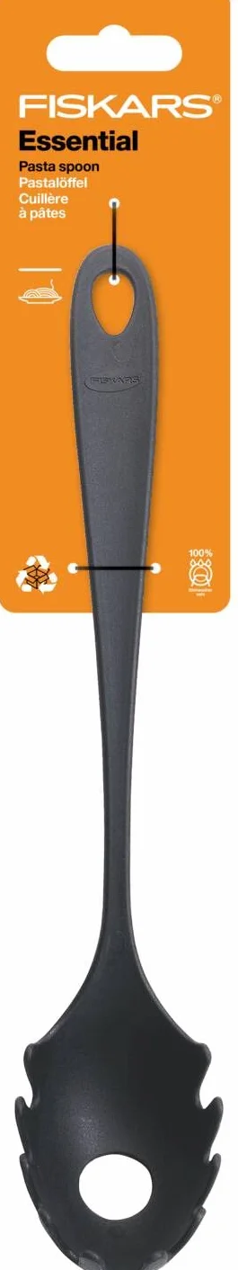 Fiskars Łyżka do makaronu 28,5 cm Essential plastikowa czarna