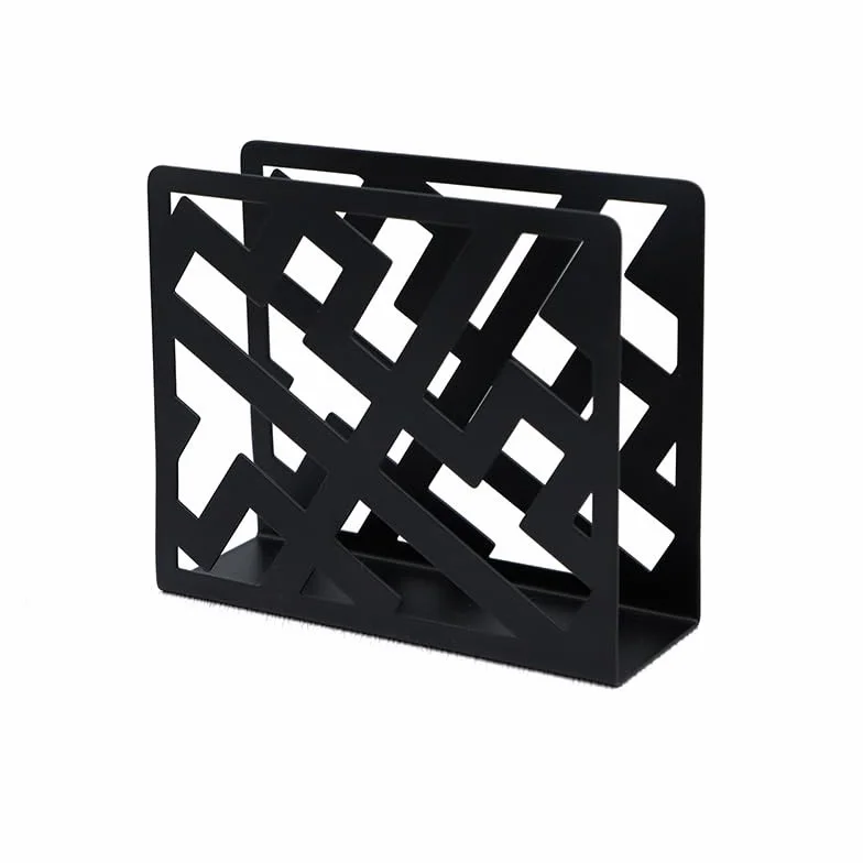uchwyt na serwetki, Uchwyt na serwetki 12 * 4 10 cm 1-3 szt. Geometryczne serwetniki stół(Pattern E,W:12*D:4*H:10cm 2pcs)