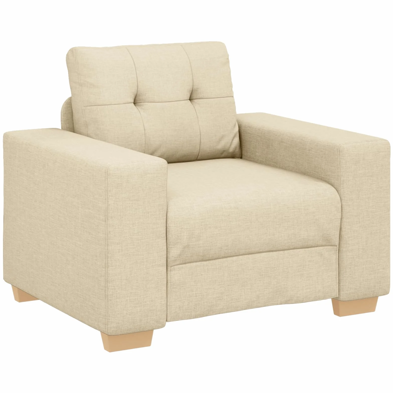 Nowoczesny 3-częściowy zestaw sofy w kolorze kremowym z poduszkami, ergonomiczny zestaw do salonu do wygodnego kącika do czytania, odporny na plamy i trwały, stylowy design dla eleganckiego