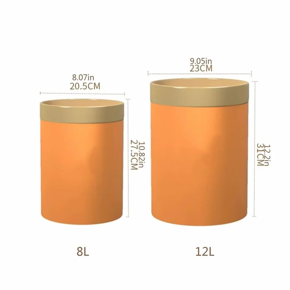 Plastikowy Kosz Na Śmieci Do Kuchni W Salonie, Pojemnik O Dużej Pojemności(Grey,Small)