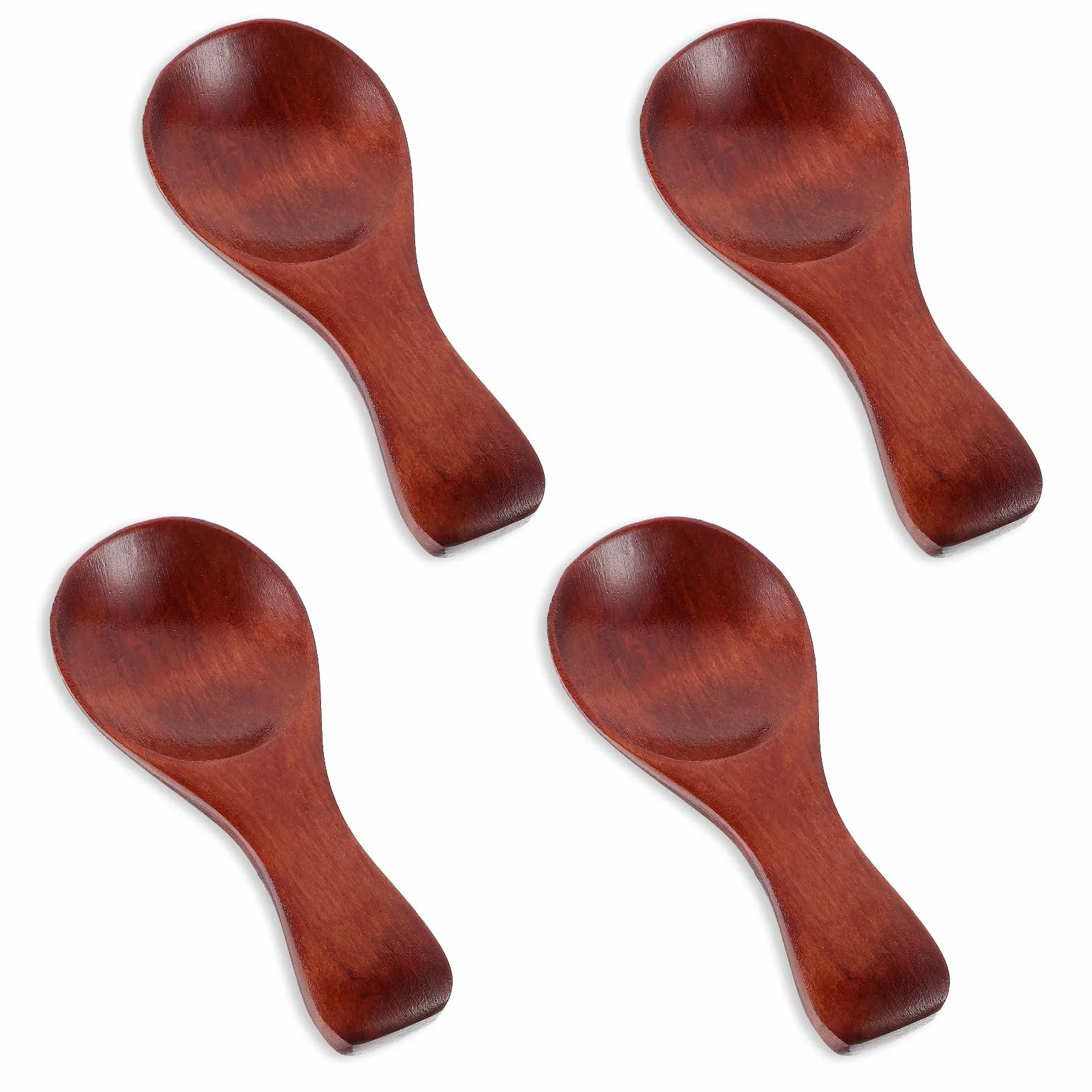 Oruola 4 drewniane łyżeczki 8,4 x 3,6 cm brązowe