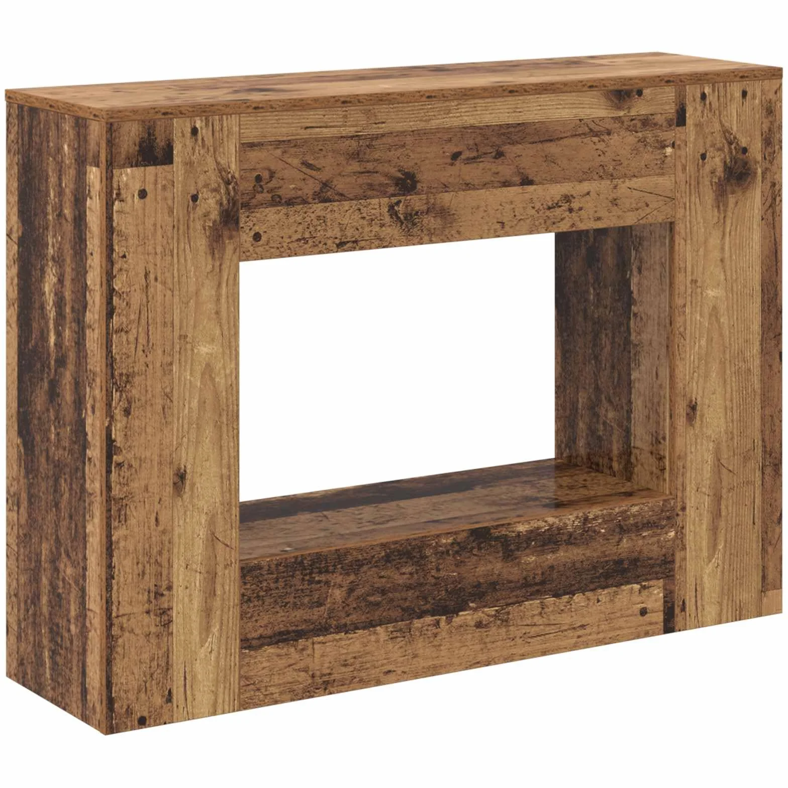 Générique Drewniany stół konsola z półkami 101 x 29 x 74 cm | Elegancki design, przestronne przechowywanie, łatwa konserwacja, idealne wejście do salonu