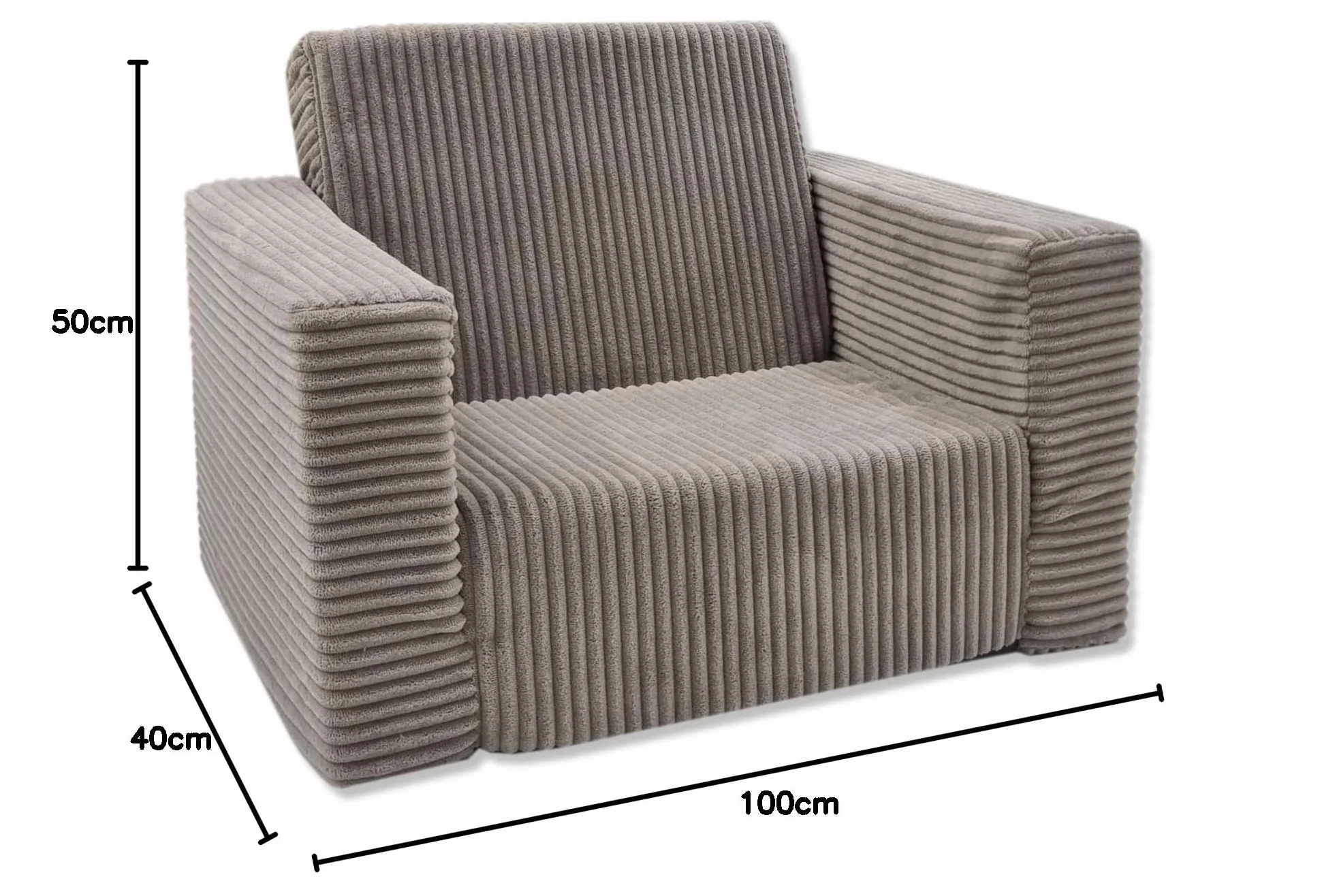 Odolplusz Krzesło składane dla dzieci, sofa, mini krzesło, krzesło dziecięce, przytulne, meble do pokoju dziecięcego, beżowe sztruks