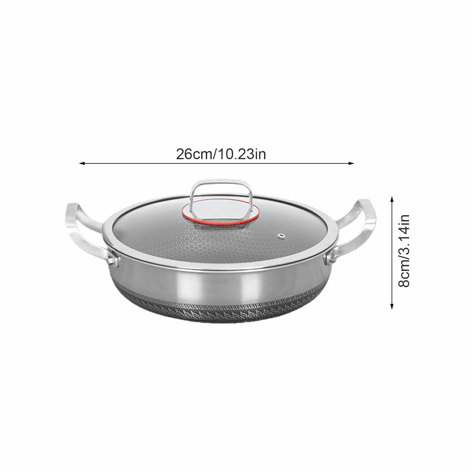 Patelnie Nieprzywierające Nieprzywierająca Patelnia Ze Stali Nierdzewnej Z | Duża Patelnia Do Smażenia Do Domu i Restauracji do Smażenia Pieczenia Omletów Naleśników