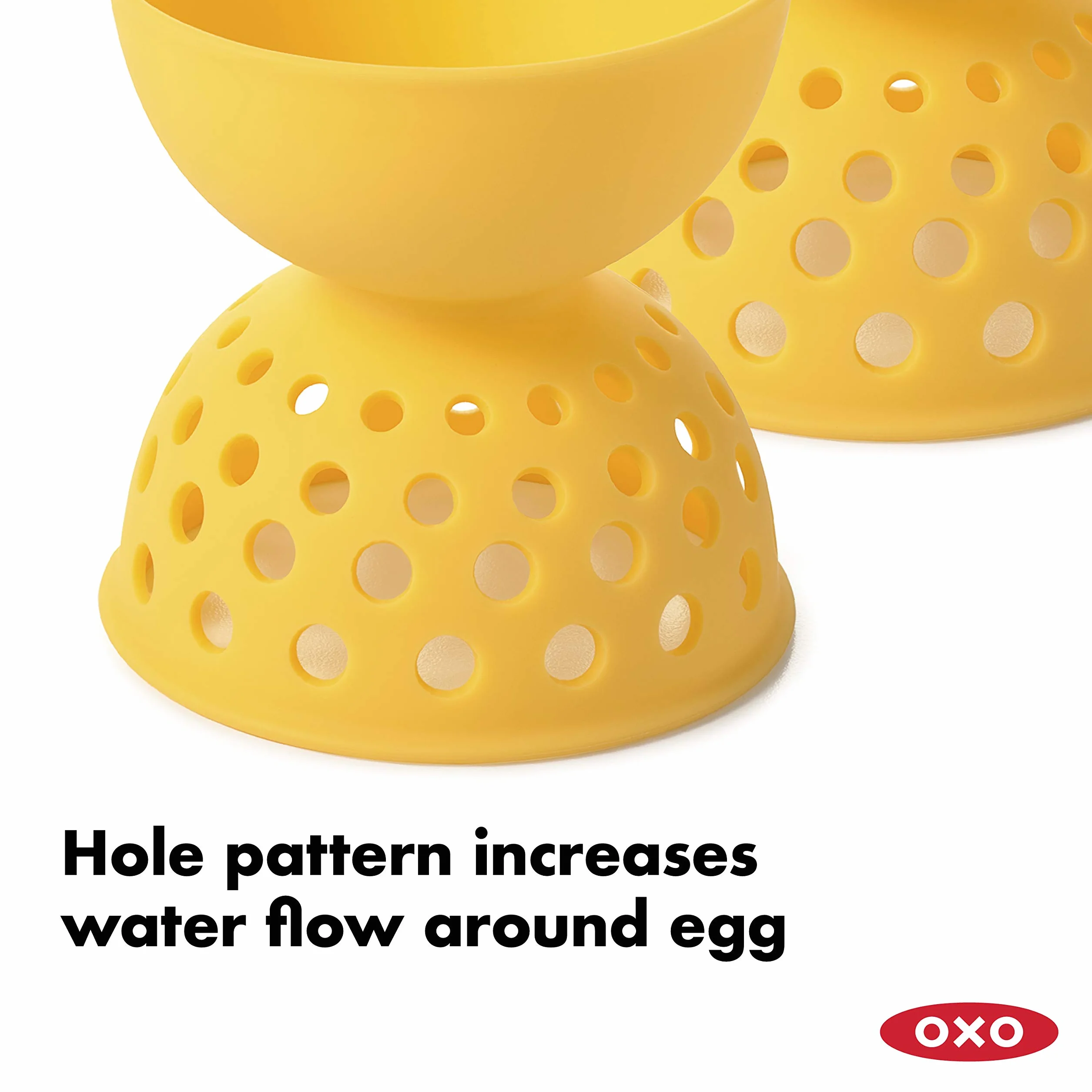 OXo Zestaw Do Gotowania Jajek Po Benedyktyńsku, Silikon, Żółty, 9.91 X 8.64 X 9.91 cm, 2 Sztuki
