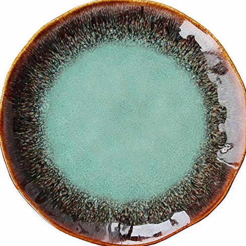Domowy ceramiczny talerz śniadaniowy, kreatywny talerz na zupę Ramen, Retro emaliowana miska na naczynia, talerz na owoce, miski na płatki śniadaniowe i makaron