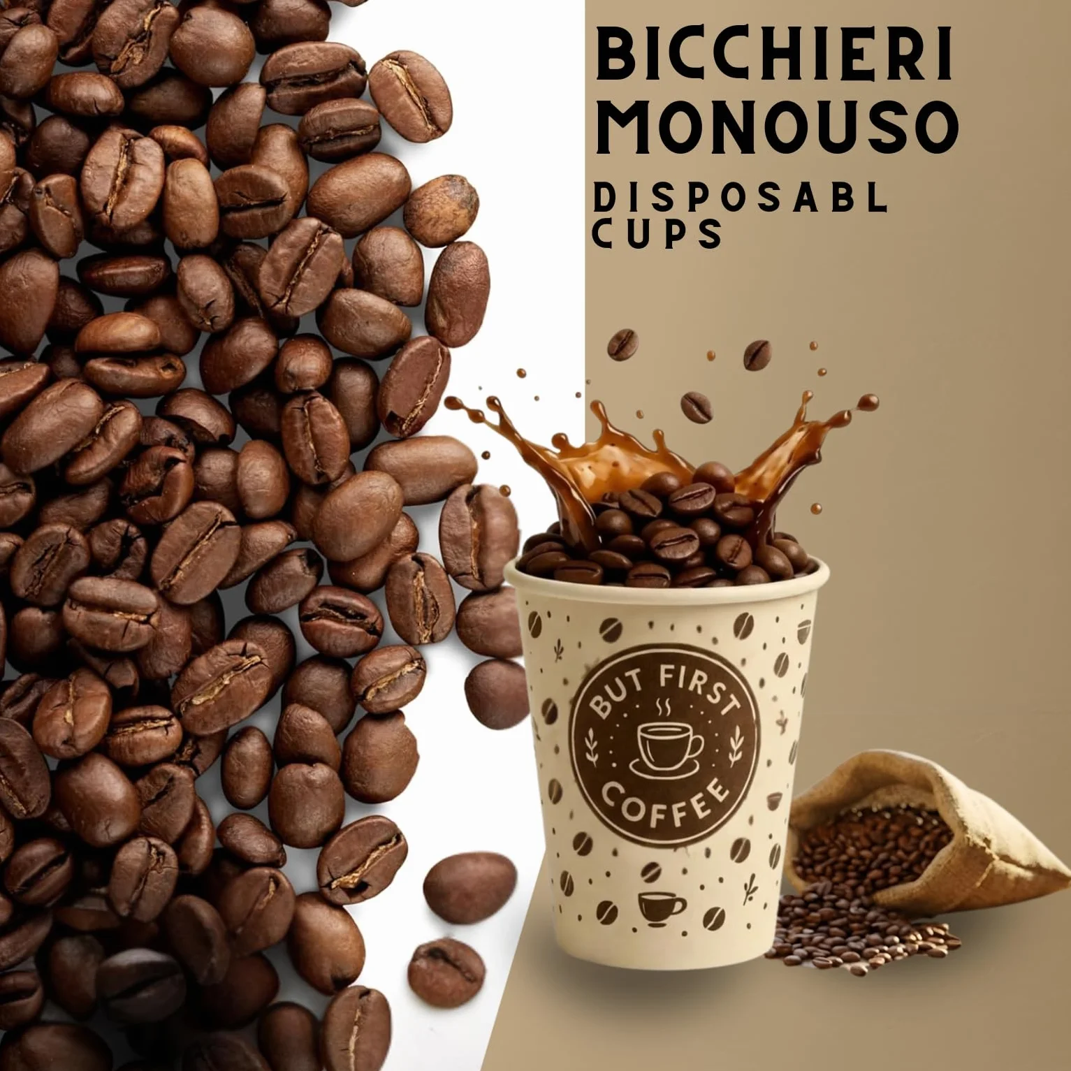 Papierowe kubki do kawy | Jednorazowe trwałe i nadające się do recyklingu małe napoje kawowe espresso Macchiato idealne do baru herbacianego, biura, cateringu, na imprezy (60 ml/2,5 uncji))