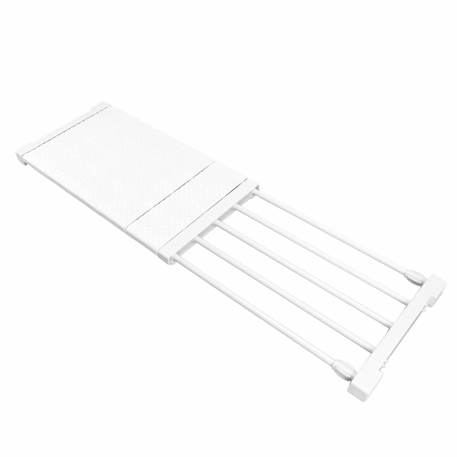 Półka Napinająca Deosdum, Rozkładana Regulowana Przegroda do Szafy 24cm Szerokość Organizer do Szafy Regał Magazynowy Separator(50‑80cm / 19.7‑31.5in Length)