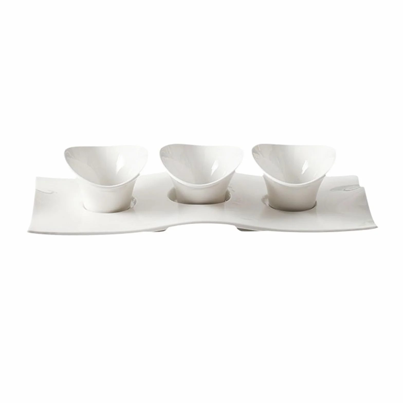 Kuchnia biała porcelanowa miska na przyprawy domowa ceramiczna sałatka dressing miska kreatywna zastawa stołowa trzy przegrody talerz na przekąski miski do dipów