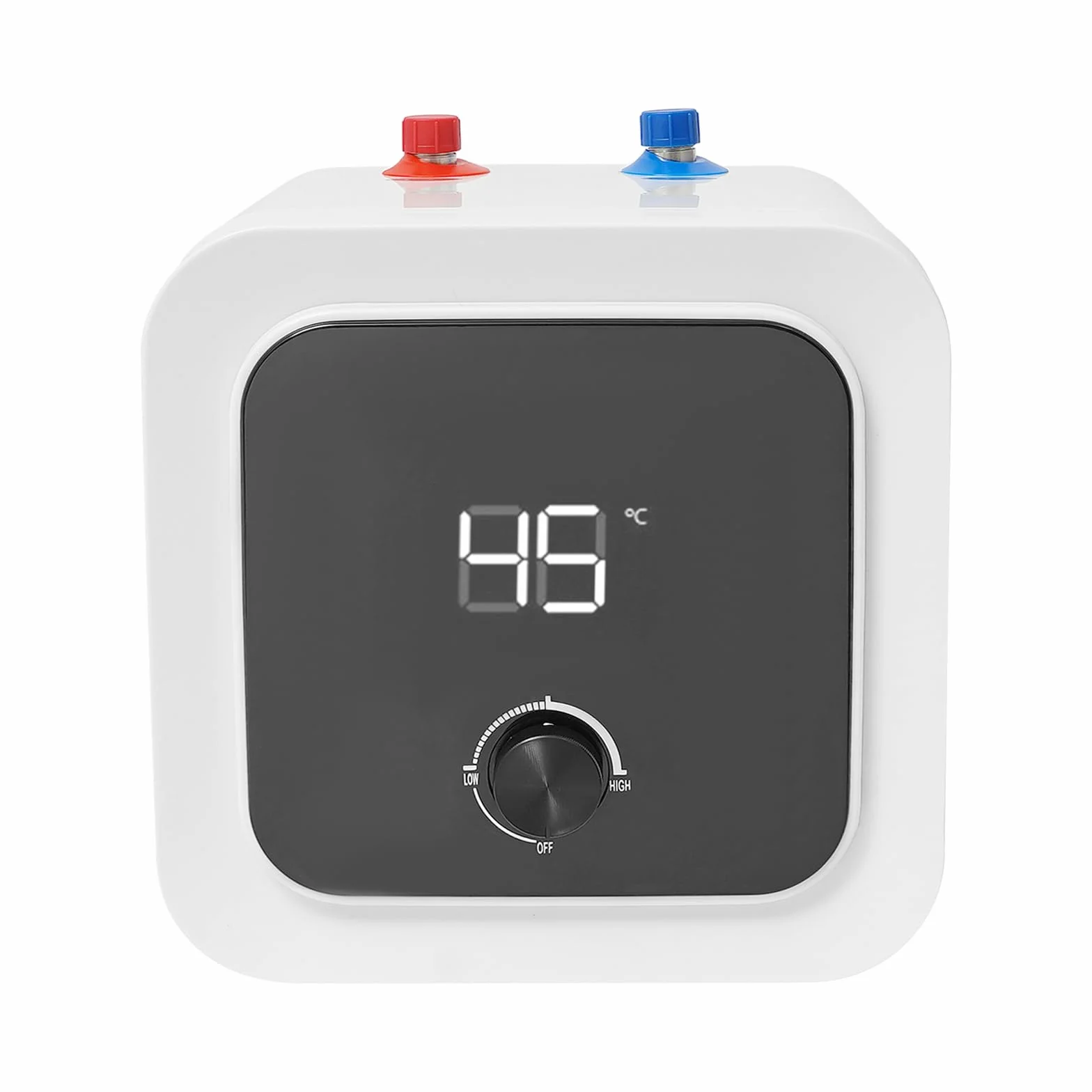 Elektroniczny podgrzewacz wody, 1500 W, 30-65°C, zbiornik ciepłej wody IPX4, bojler 0,75 MPa, bojler dolny 8 l, bojler ciepłej wody z 1 zaworem bezpieczeństwa, 1 wąż kropelkowy