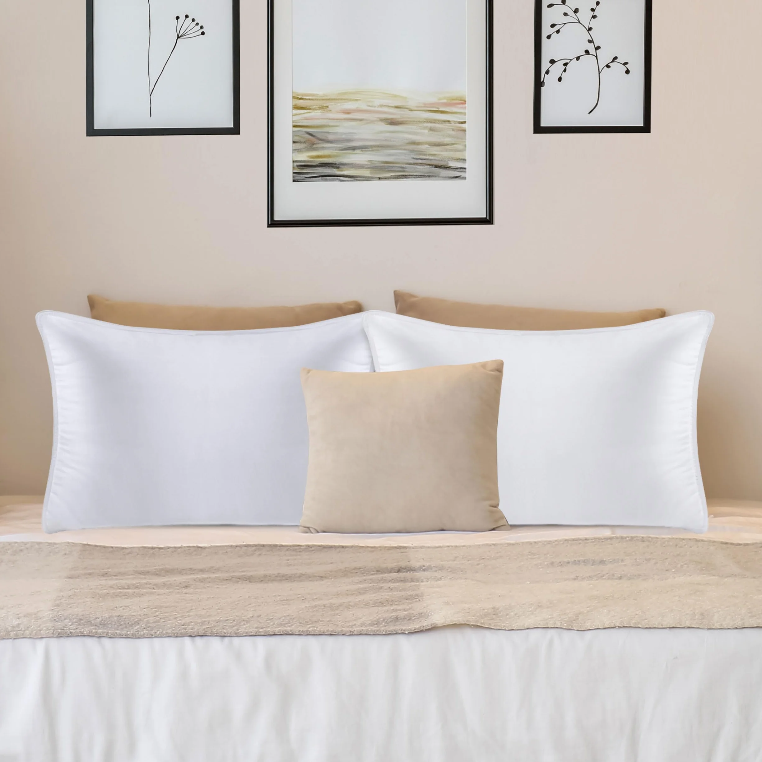 Utopia Bedding Premium Poduszki Łóżkowe (Zestaw 2 szt.), 50 x 70 cm Luksusowe Pluszowe Poduszki do Spania dla Pleców, Żołądek i Spiących na Boku (Bialy)