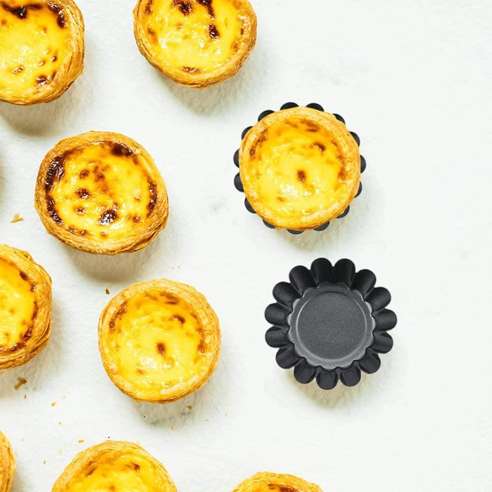 RJJ 12 sztuk Mini Cupcake Formy do pieczenia Ciasto Muffin Mold Tin PAN Peb Do Pieczenia, Formy Puddingu Non-Stick, Formy do pieczenia