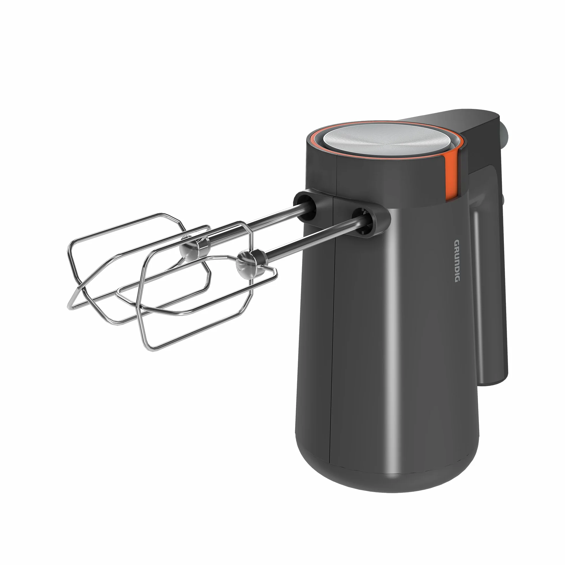 Grundig HM 5320 mikser ręczny, moc 425 W, 5 stopni prędkości + poziom turbo, wysokiej jakości nasadki ze stali nierdzewnej, akcesoria nadające się do mycia w zmywarce, kolor szary/terakota