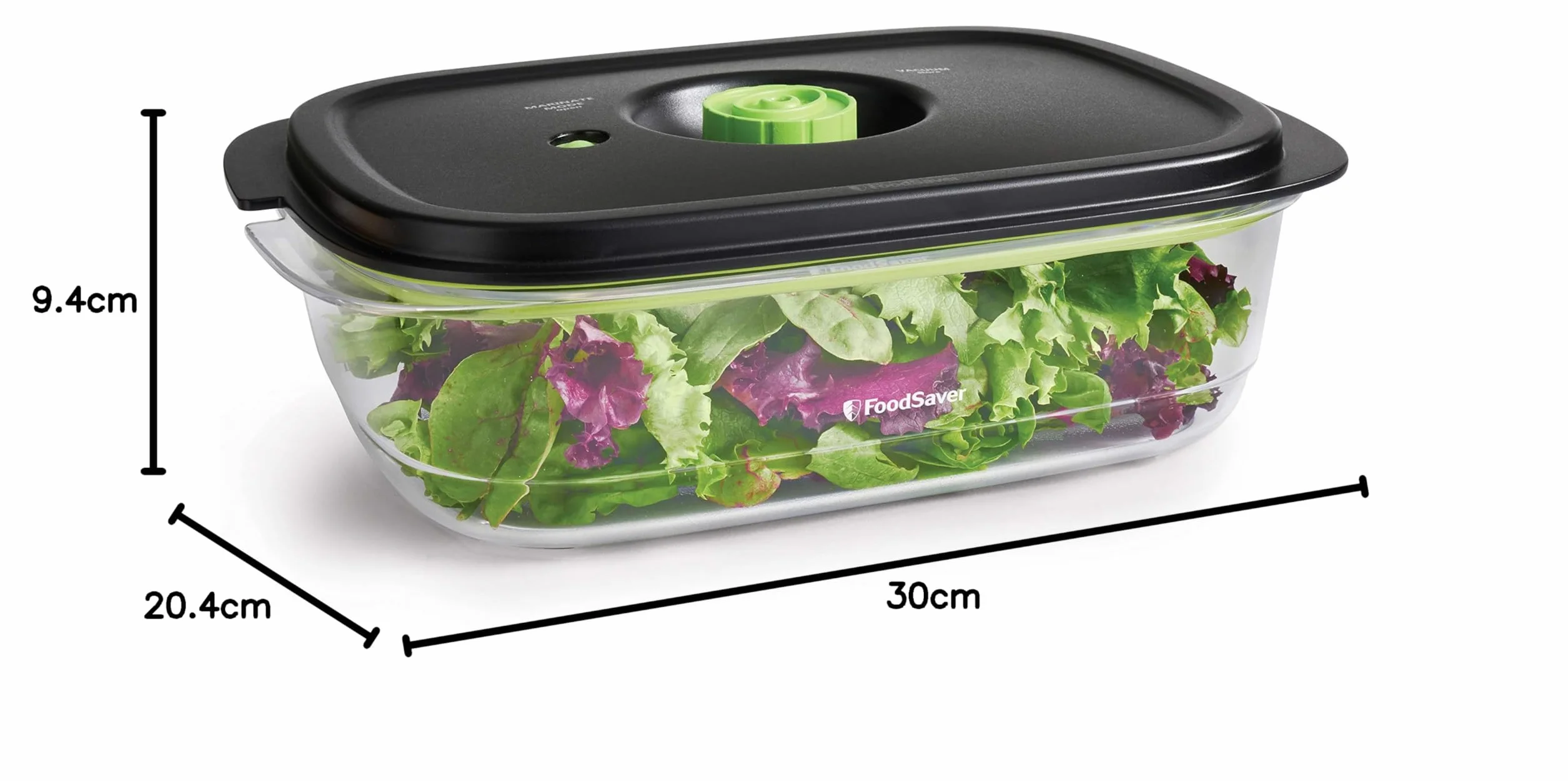 FoodSaver Pojemnik próżniowy Preserve & Marinate, 2,3 l, hermetyczny, bez BPA, szczelny, nadaje się do mycia w zmywarce