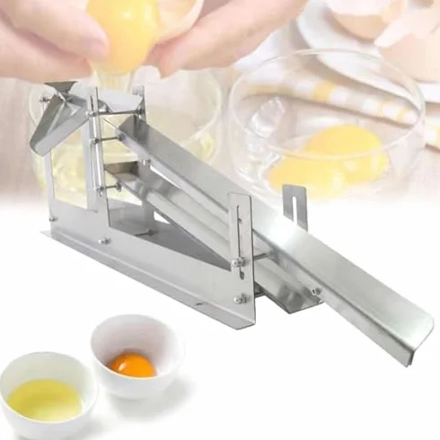Separator żółtka jajka, separator płynu ze stali nierdzewnej 304 do jaj kaczych i kurzych, regulowana wysokość i szczelina rozdzielająca 2 mm, narzędzie do oddzielania białek