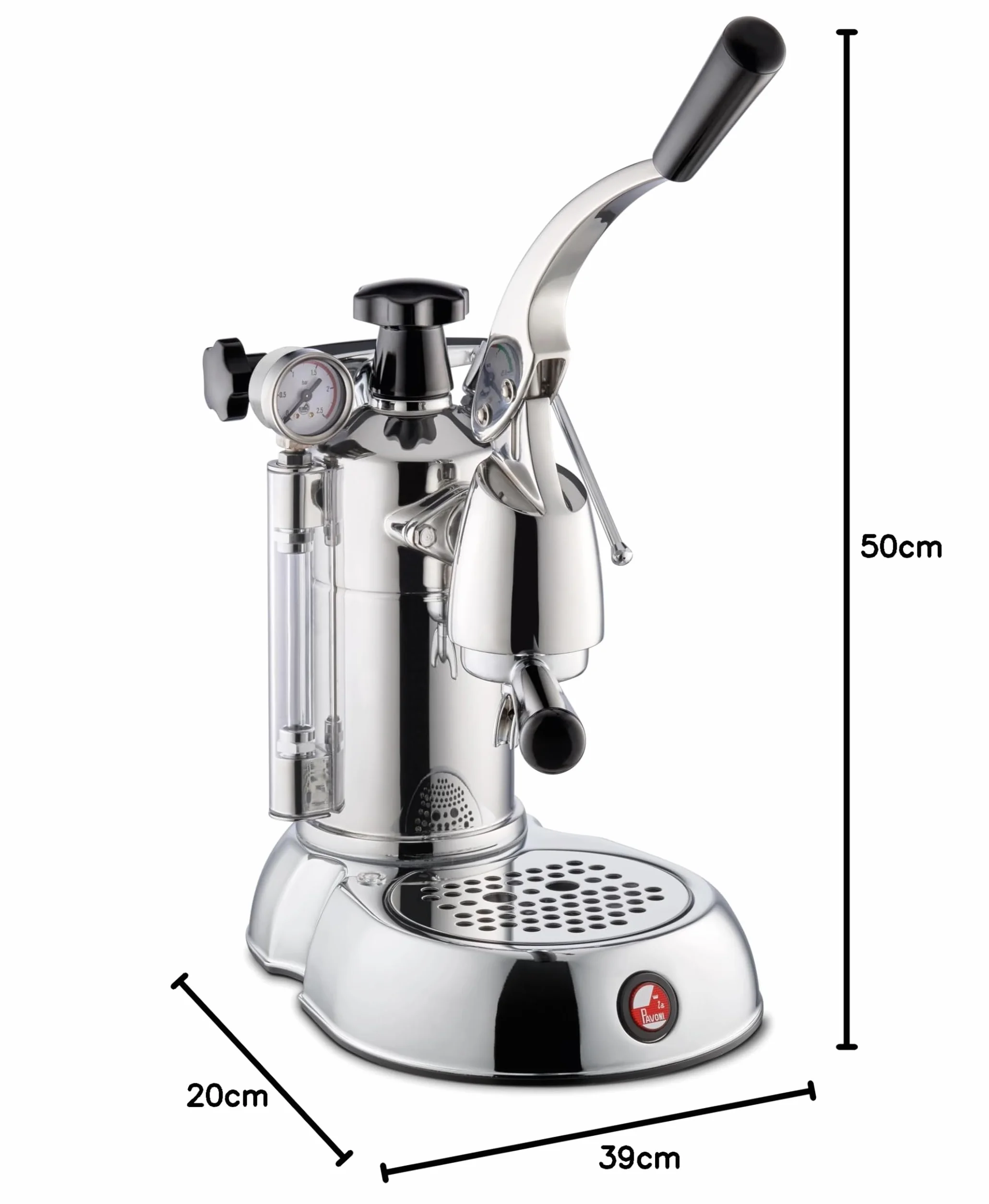 La Pavoni Ekspres do kawy z uchwytem dźwigniowym o pojemności 1,6 l od Smeg Stradivari Professional Lusso LPLSPL01EU, stal