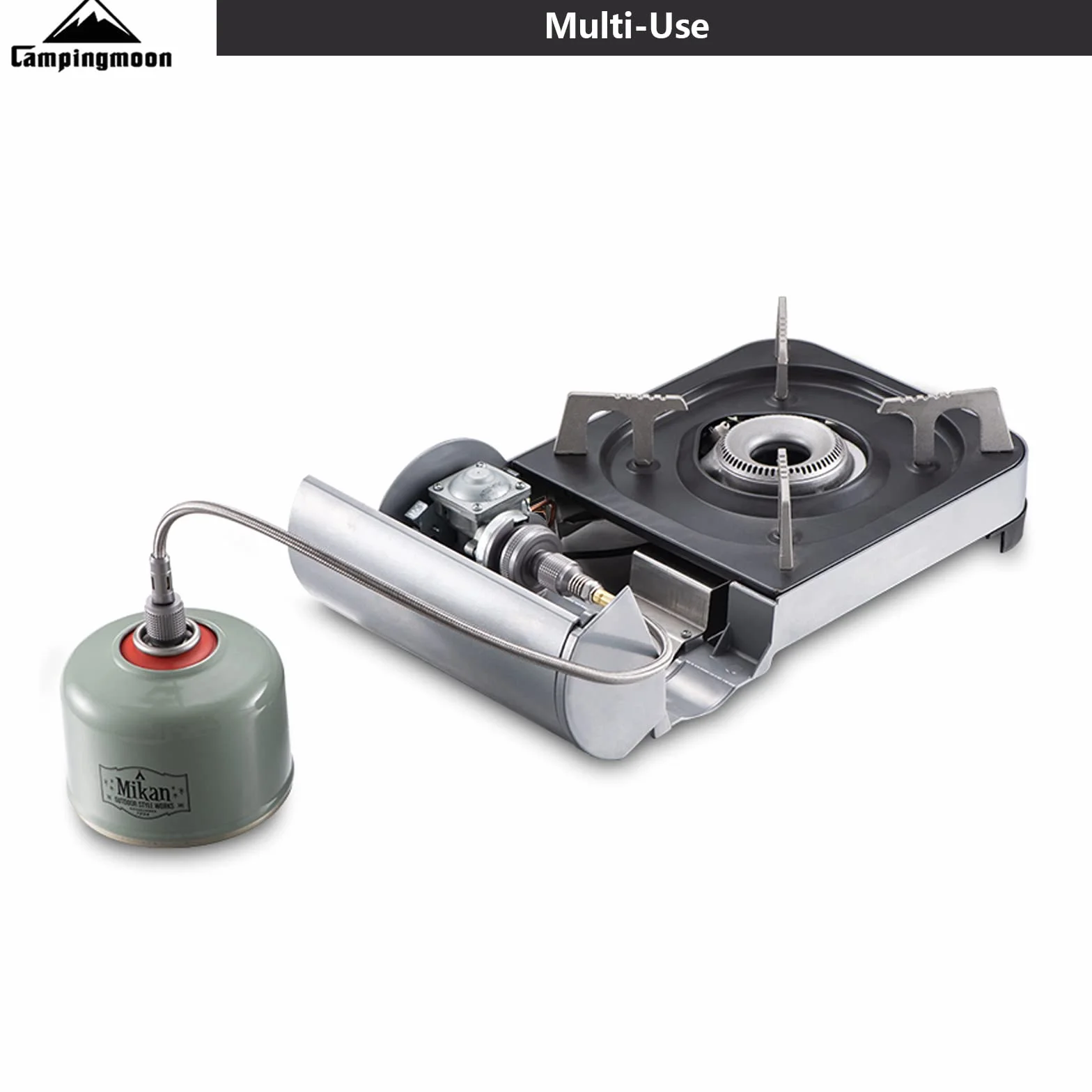 Campingmoon Camping adapter głowicy kanistra gazowego wąż gazowy do zaworu liniowego EN417 wkręcany kanister i urządzenie 100 cm