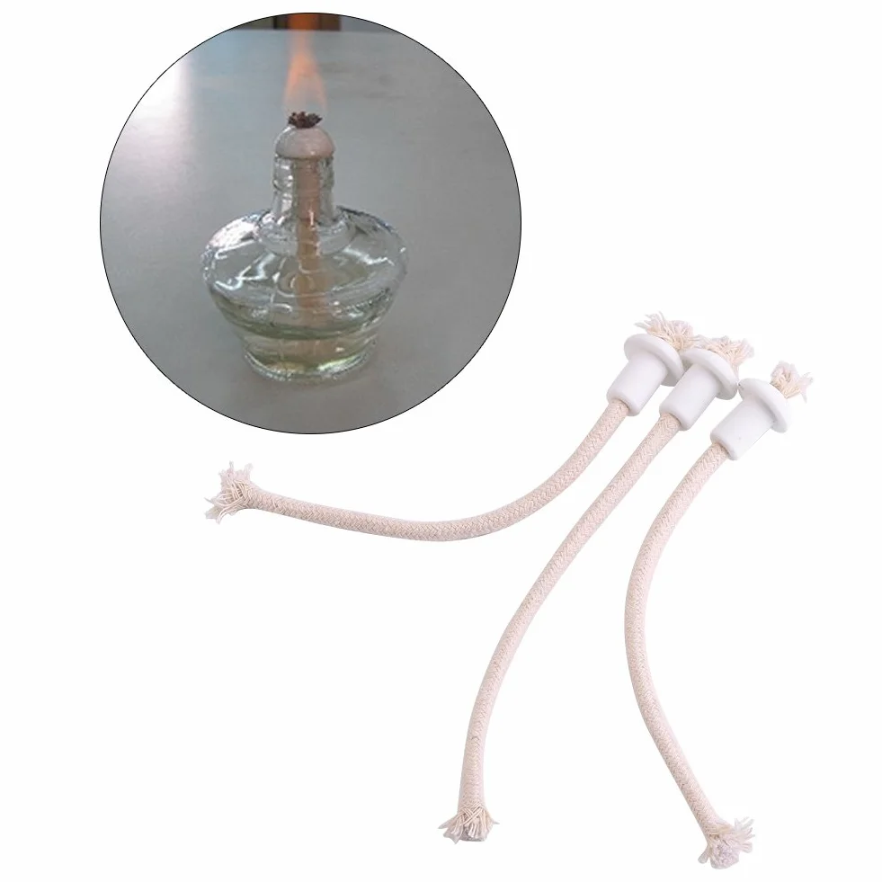 Jectse 7 szt. knota lampy olejowej, bawełna, żaroodporne światło knotowe, zamiennik z uchwytami, latarka, knot, wrog, DIY, do butelki wina, impreza, świeca, olejowa, palnik ogrodowy