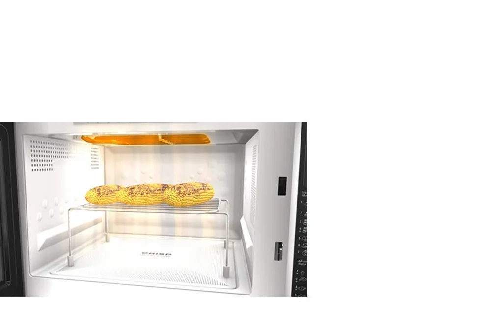 Whirlpool MWF 427 SL kuchenka mikrofalowa Extra Space + grill, pojemność 25 l, kolor srebrny, z steamerem, wysoki grill, płaski ruszt i wysoki ruszt Crisp + uchwyt, 800 + 1000 W