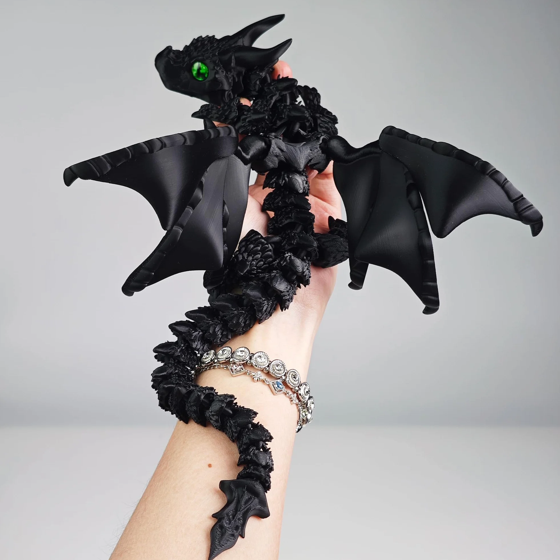 Smok z nadrukiem 3D, 30 cm, tajemnicze, realistyczne figurki smoka dla dzieci i dorosłych, elastyczna dekoracja smoka, zabawka, pomysł na prezent na Wielkanoc, 30 cm