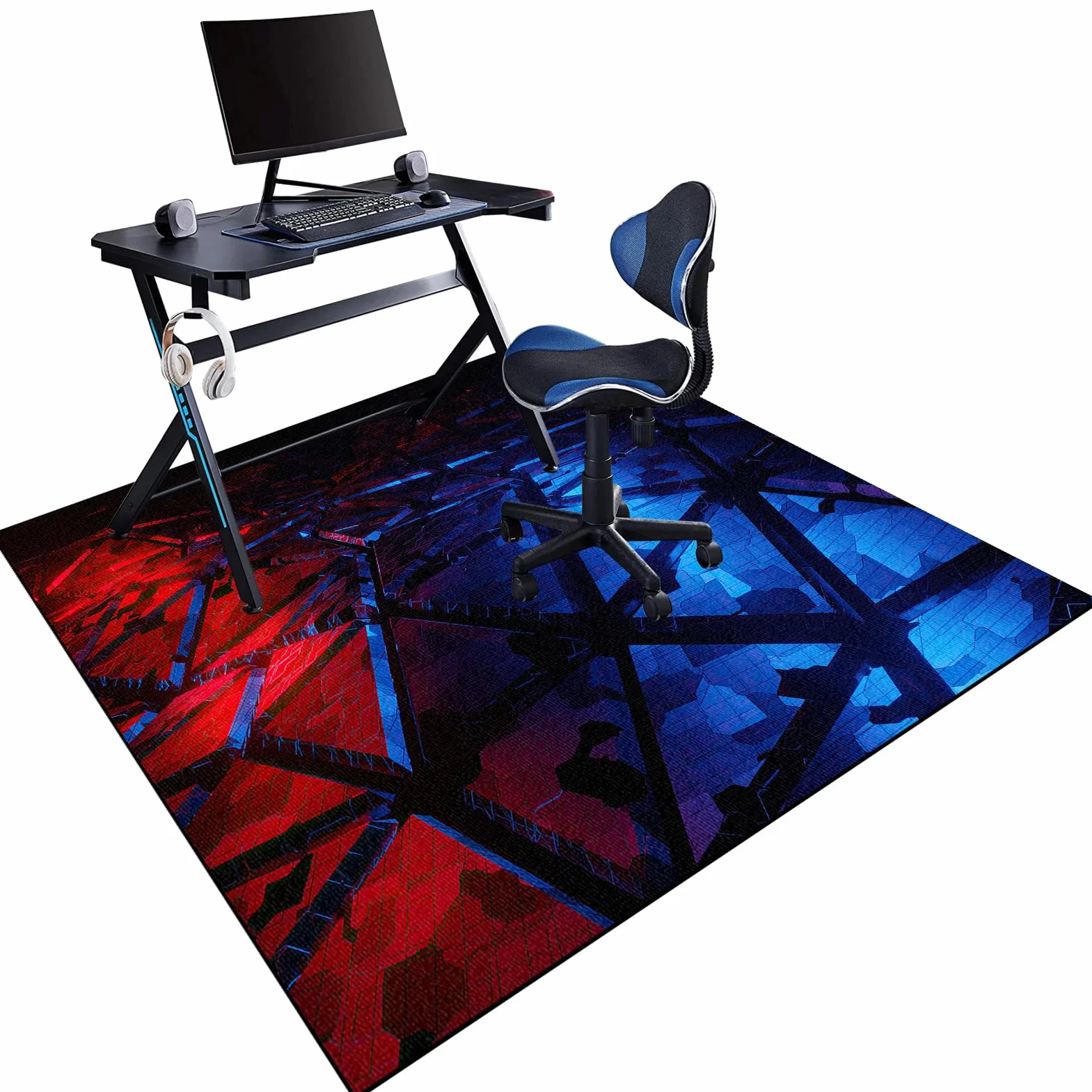 Dywan Krzesło Gamingowe, Ochraniacz Podłogi Wózki Inwalidzkie Biuro, Mata Ochronna Na Podłogi, Antypoślizgowa Mata Do Komputera Do Gier Podłogowych 120 x 140 cm